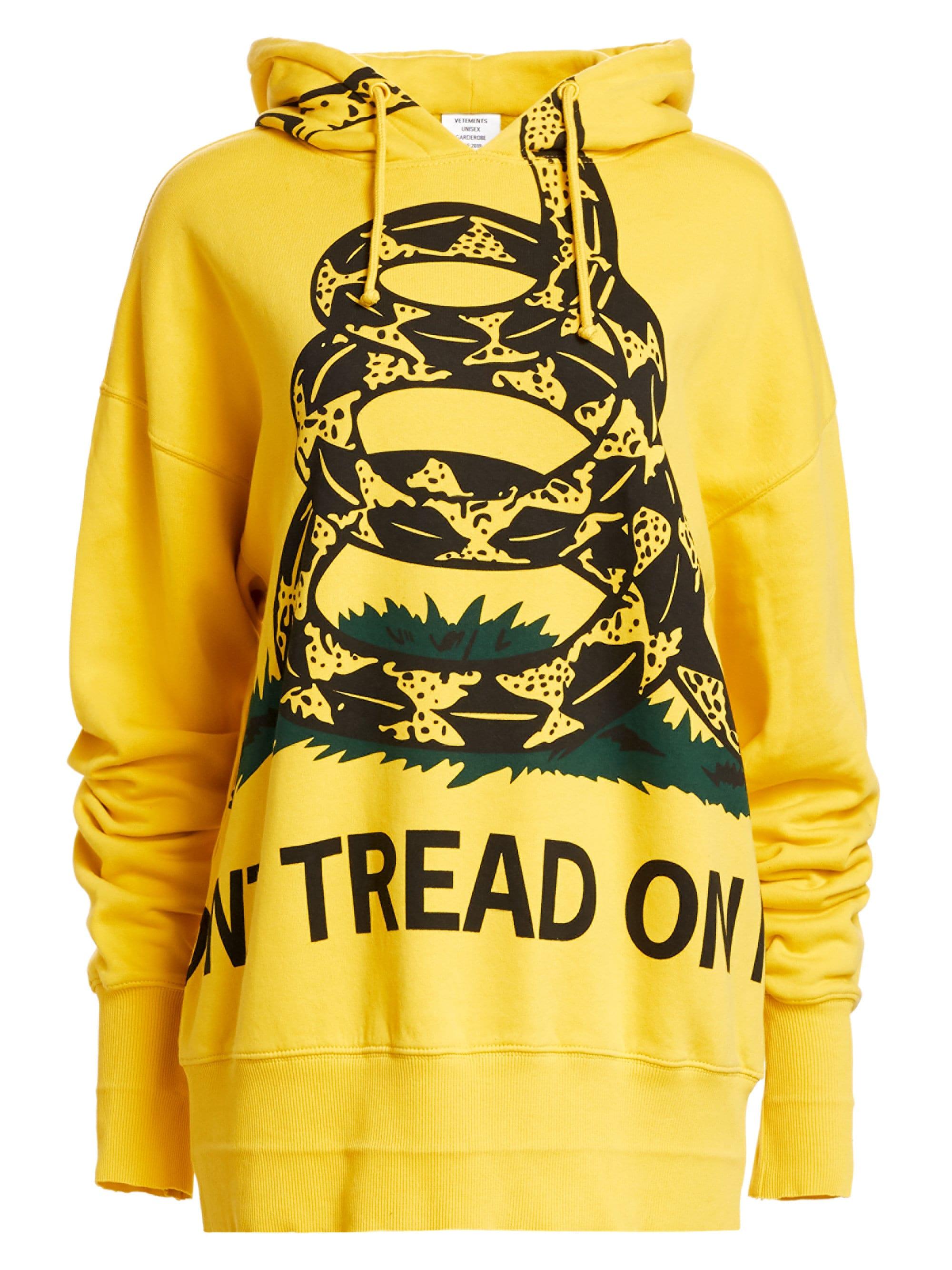 vetements hoodie yellow