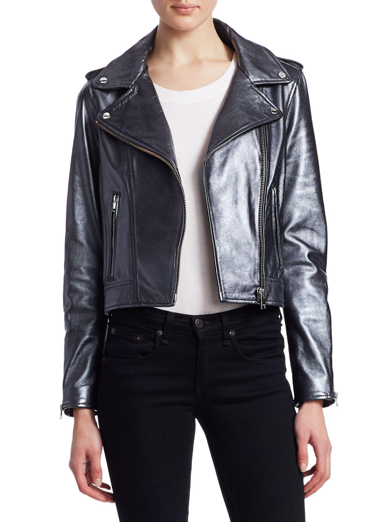 lamarque leather biker jacket