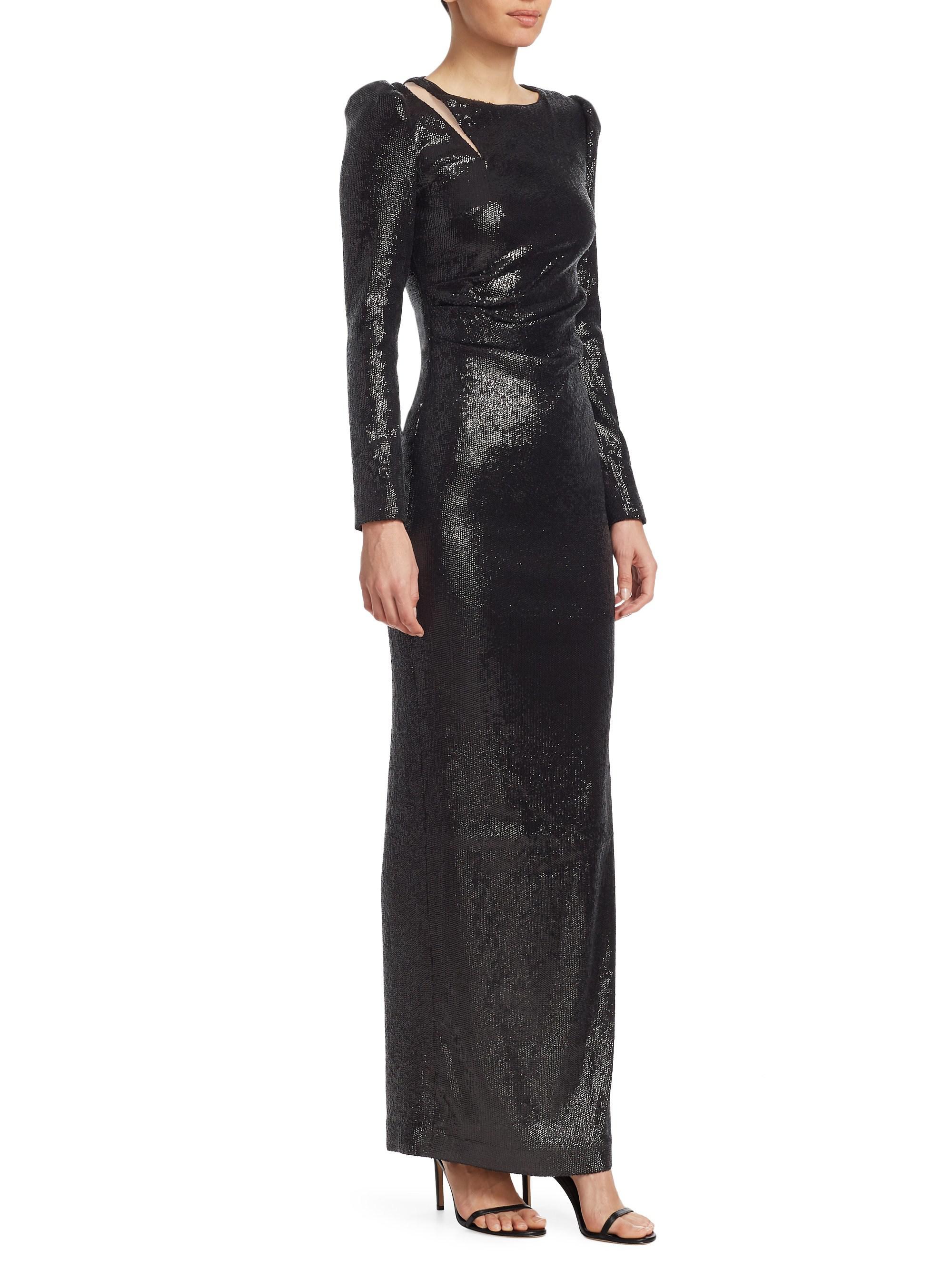 rachel zoe long sleeve gown