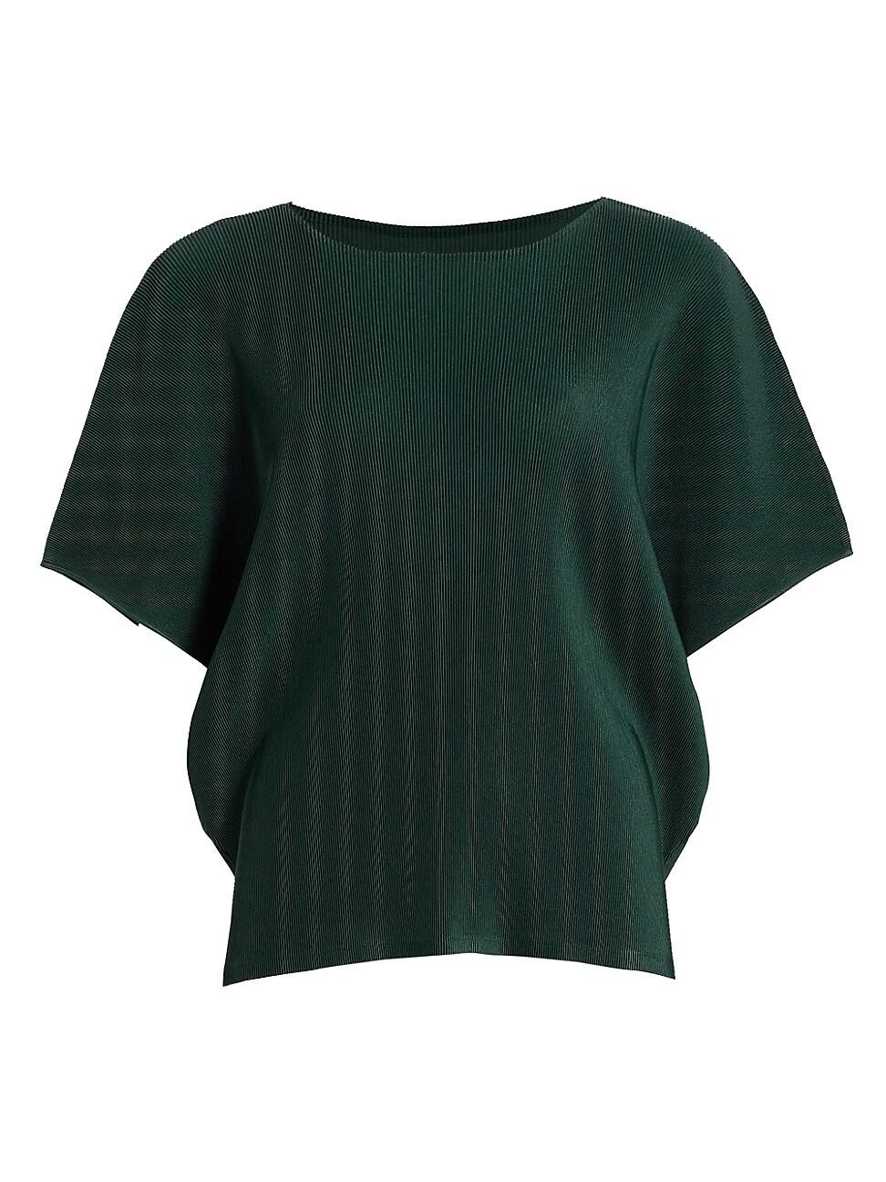 Pleats Please Issey Miyake Mist August Pleated Top in Green | Lyst