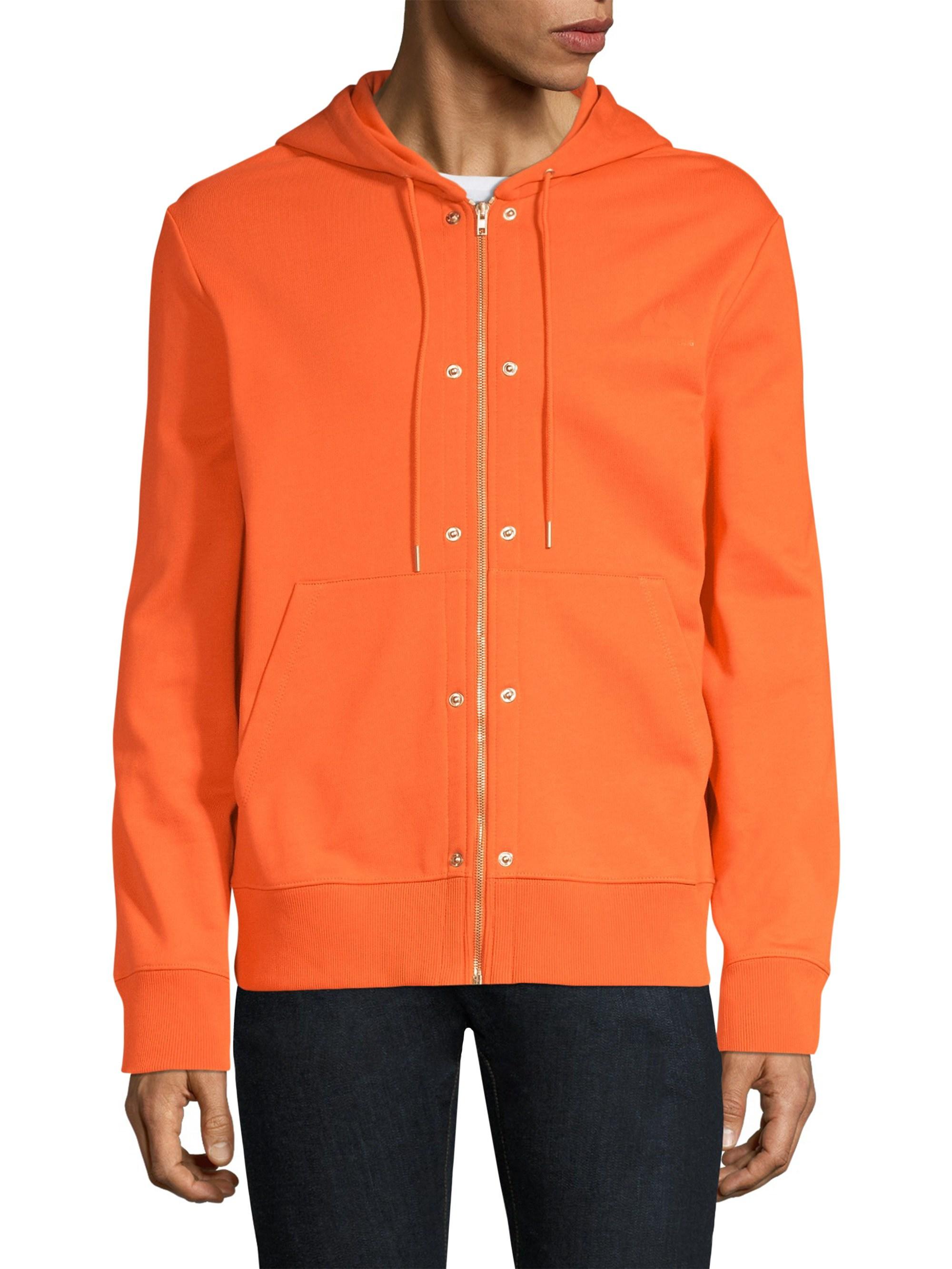 orange helmut lang hoodie