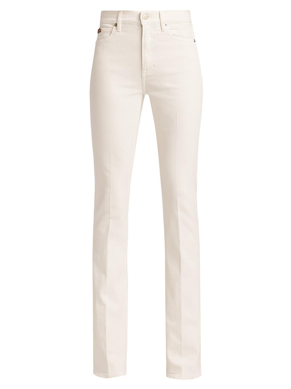 Ralph Lauren Collection High-rise Bootcut Jeans in Natural | Lyst