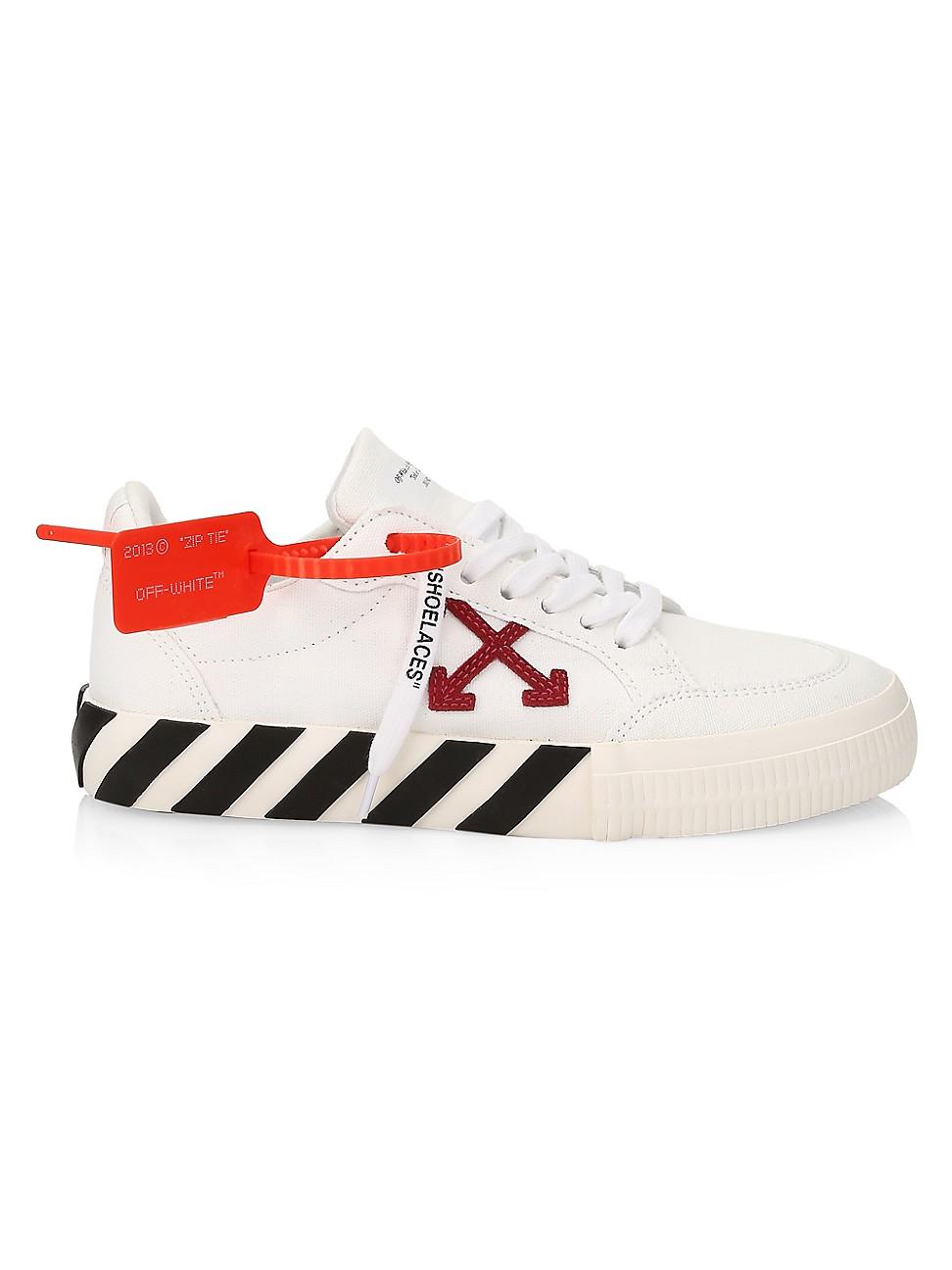 Off-White c/o Virgil Abloh Low Vulcanized Canvas Sneakers in White