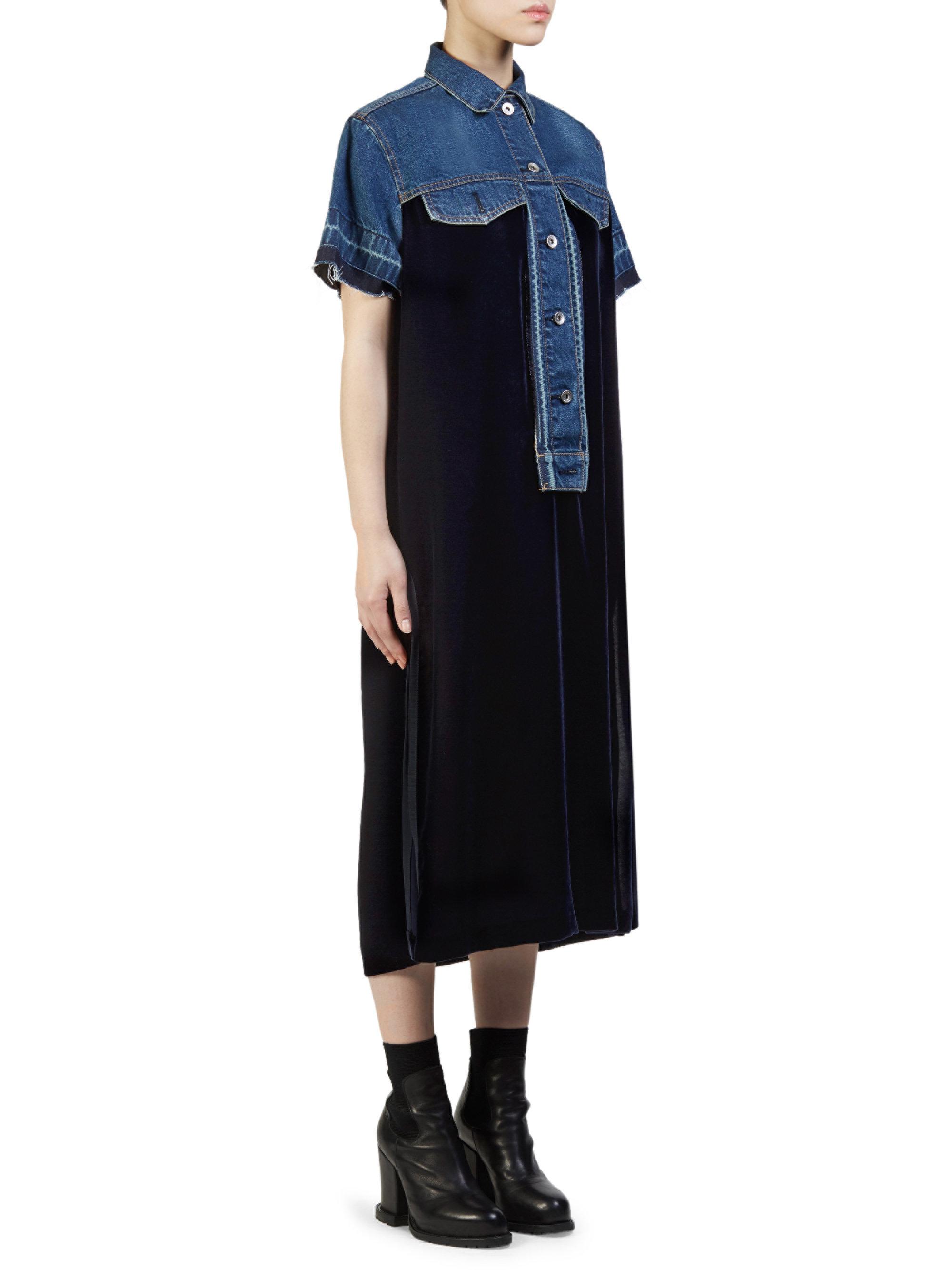 sacai denim dress