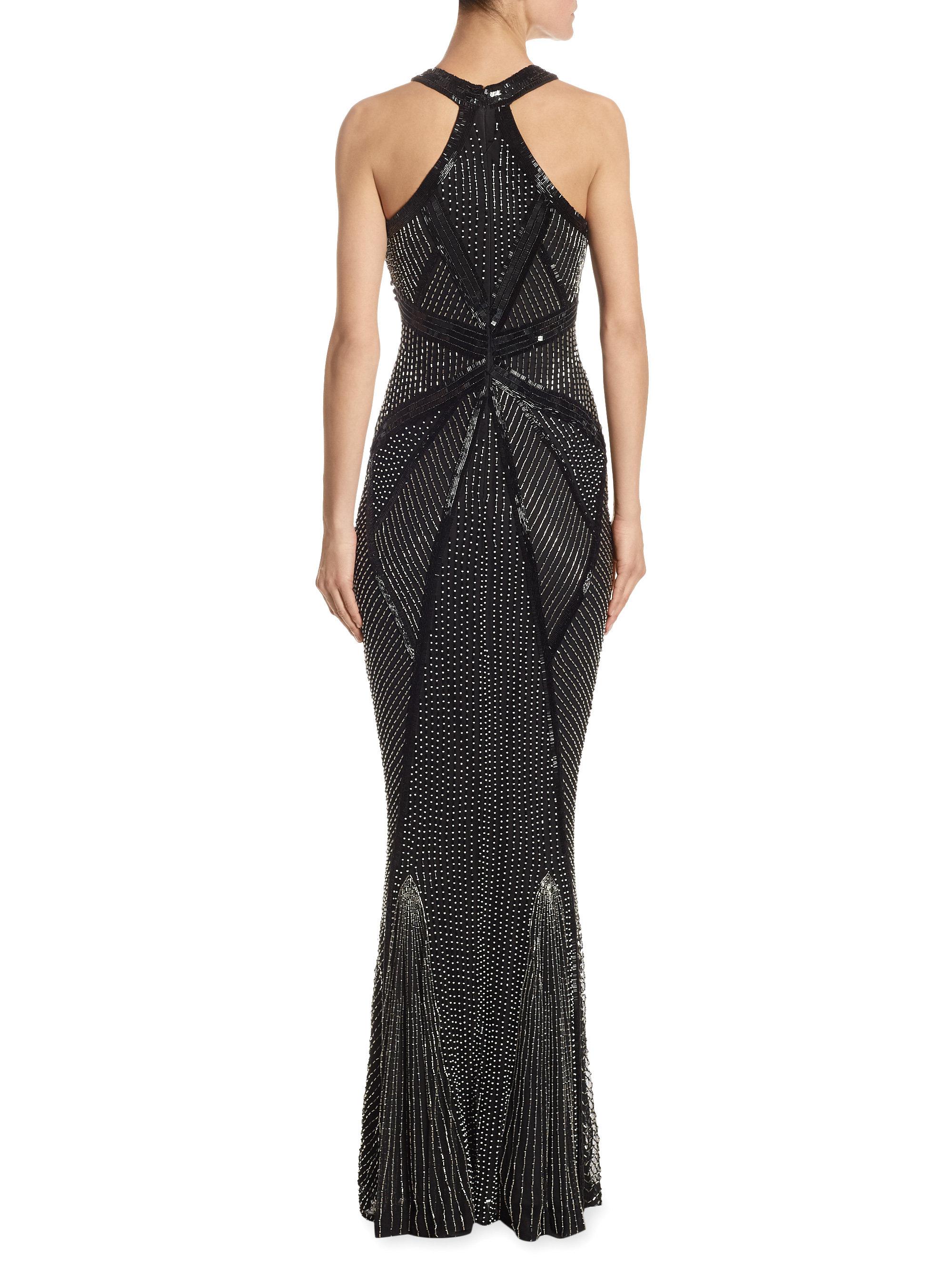 Rachel Gilbert Thyra Embellished Gown in Black - Lyst