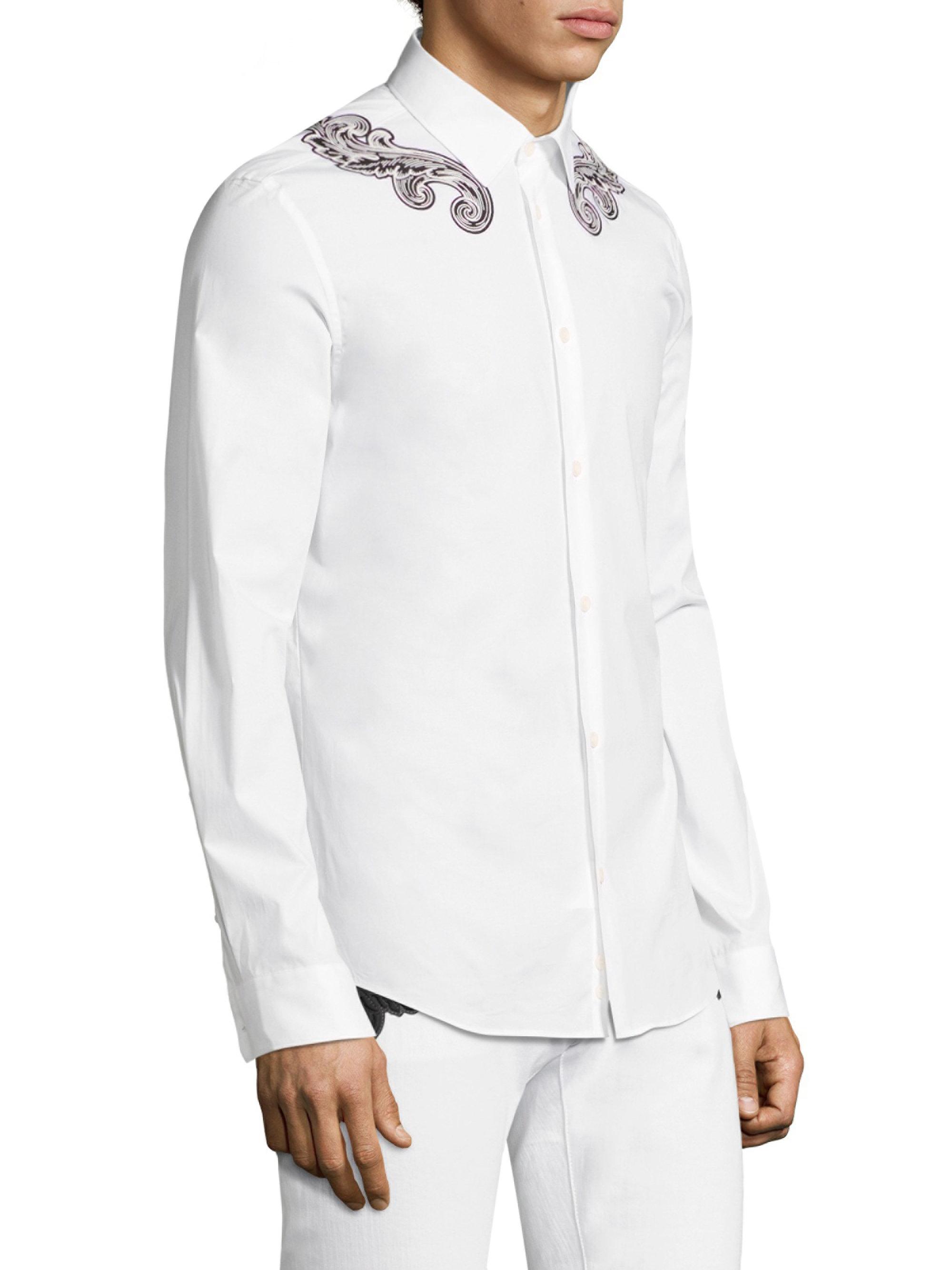 mens white versace shirt