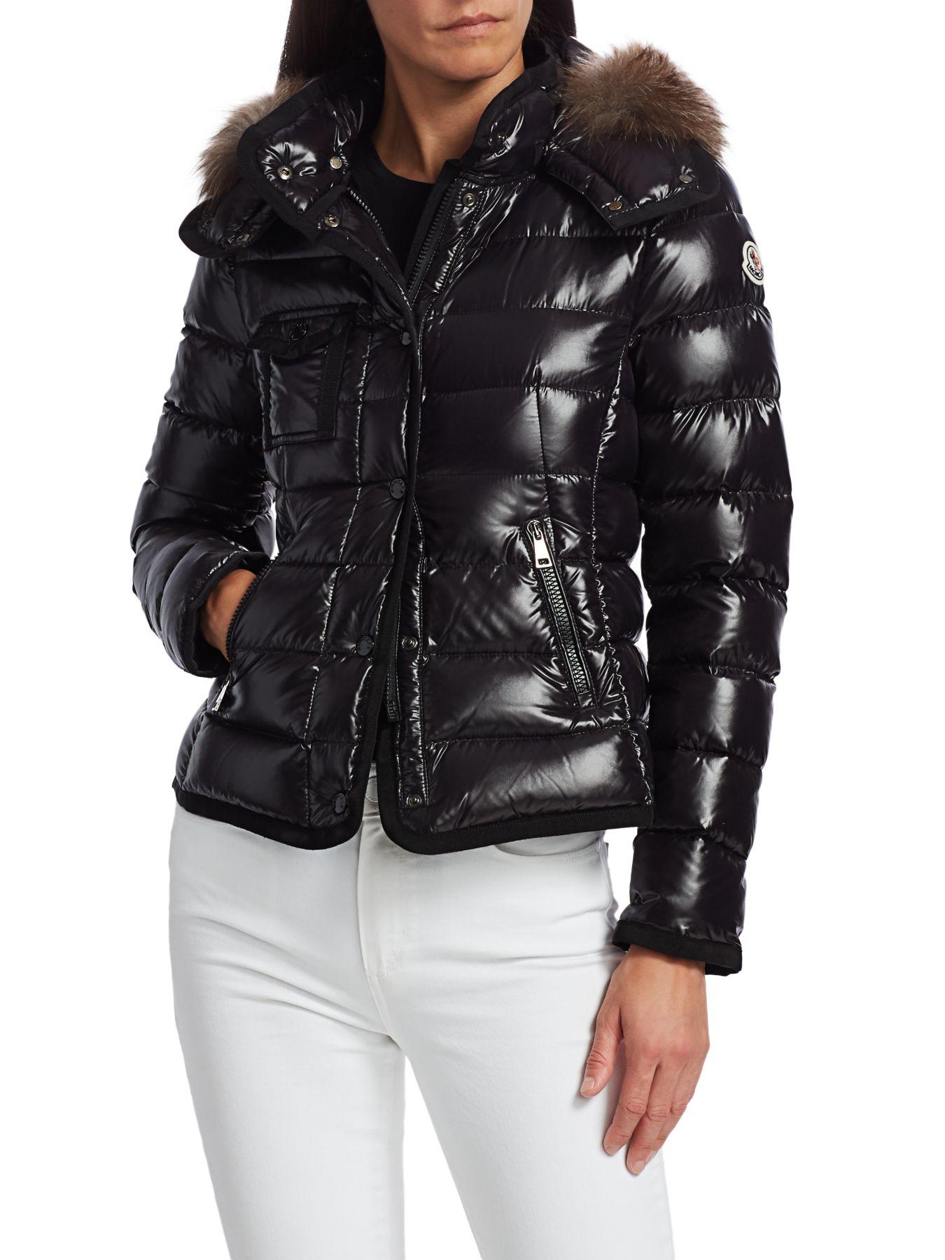 Moncler Armoise Laque Fox Fur-trim