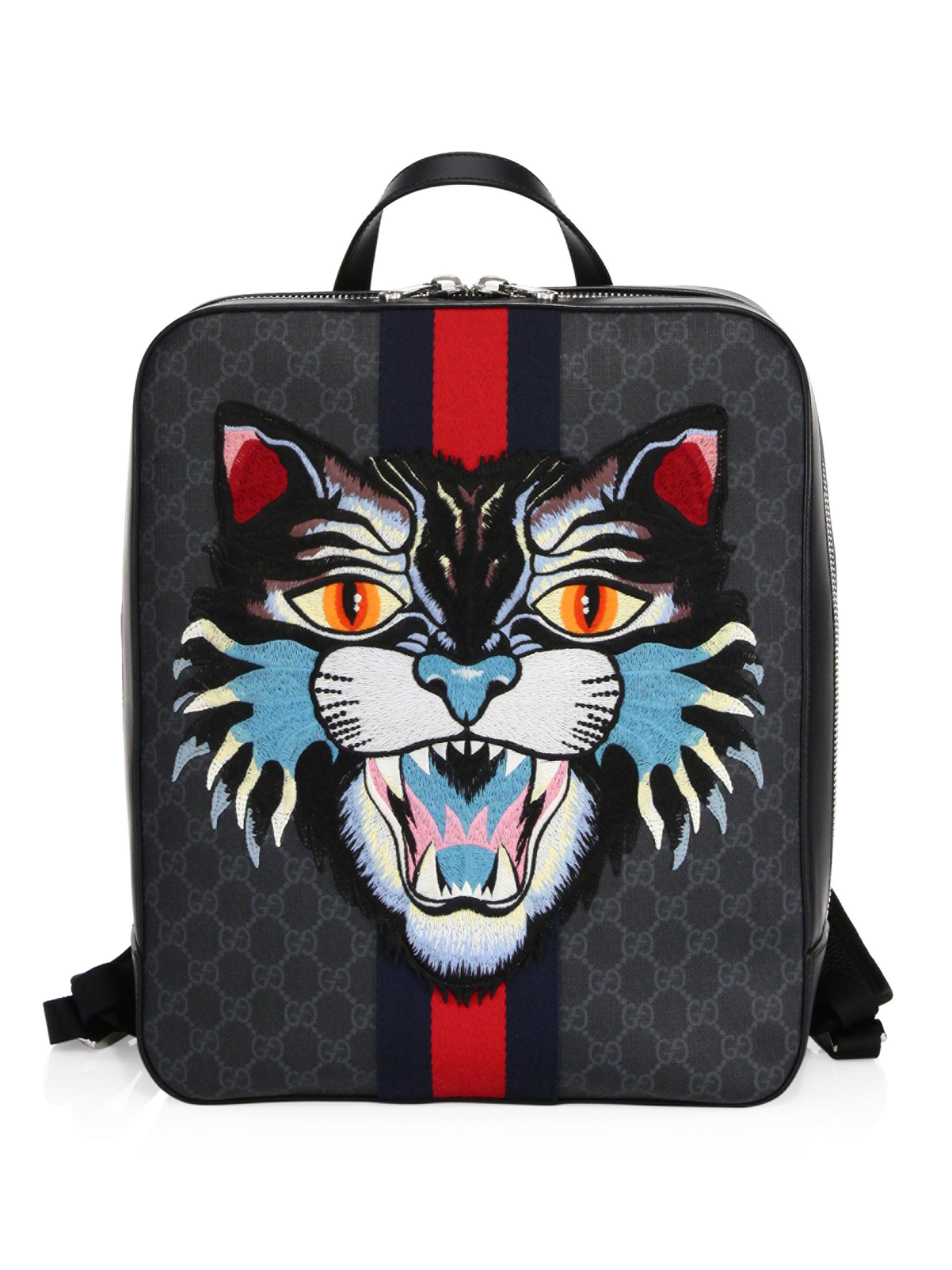 gucci angry cat backpack