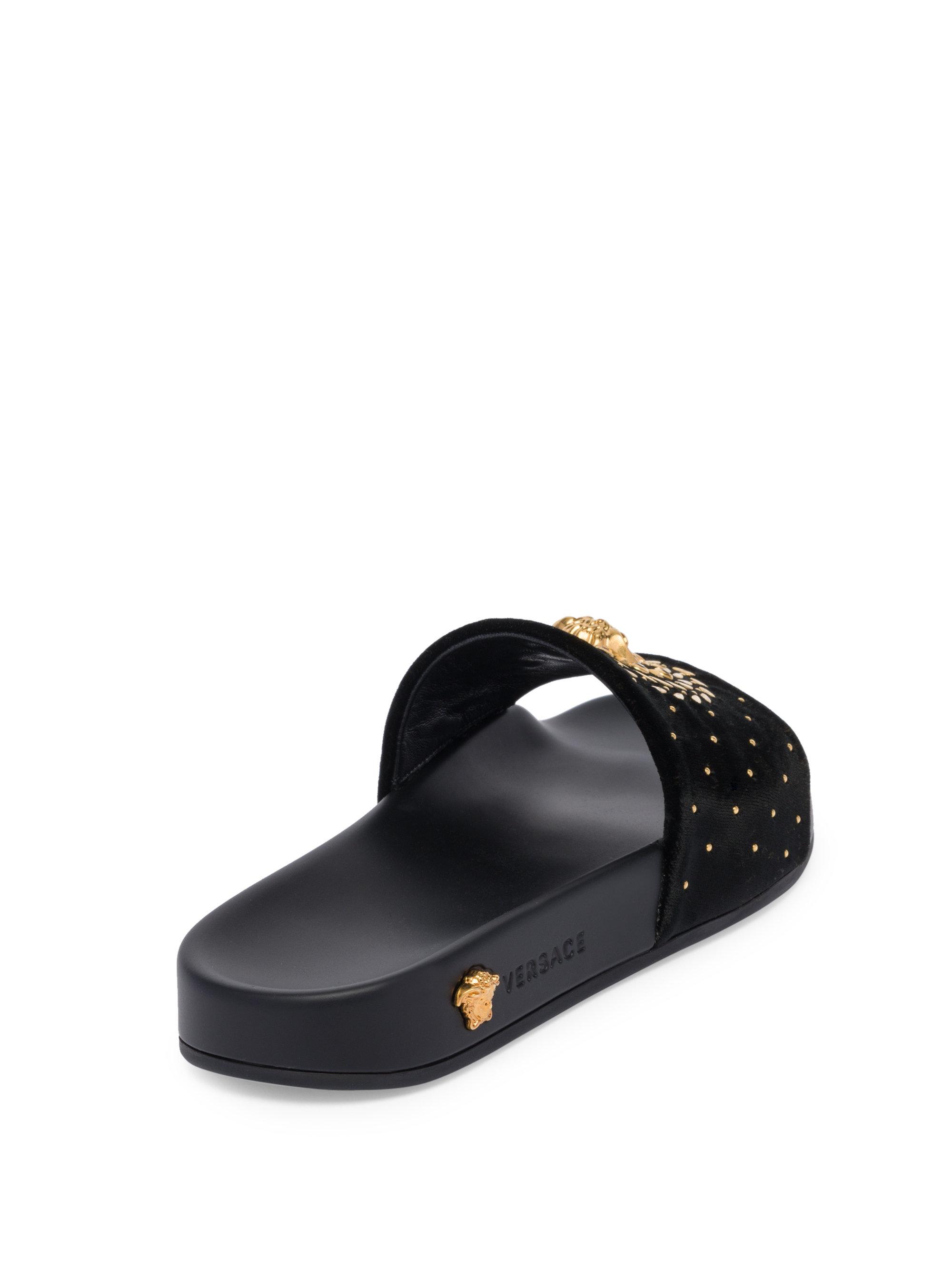 versace medusa stud slides