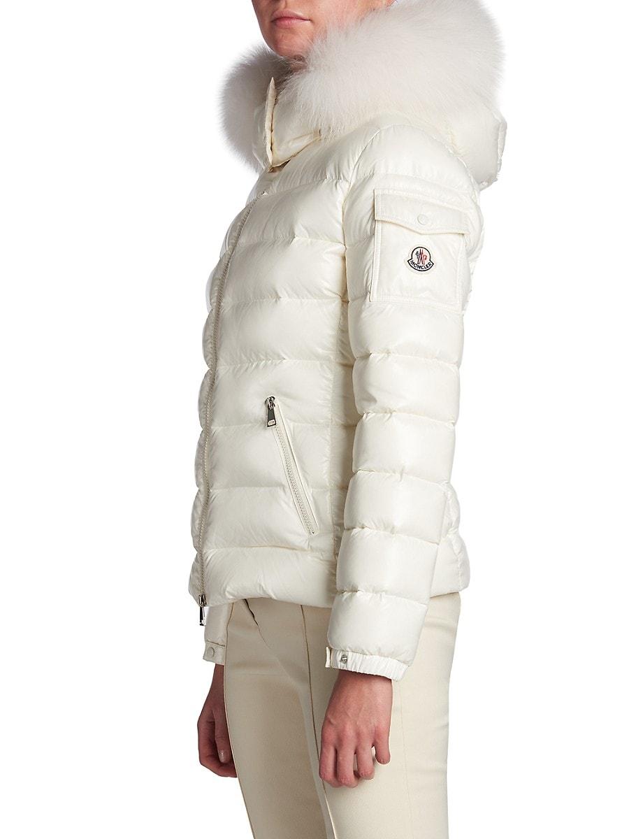 moncler white fur jacket