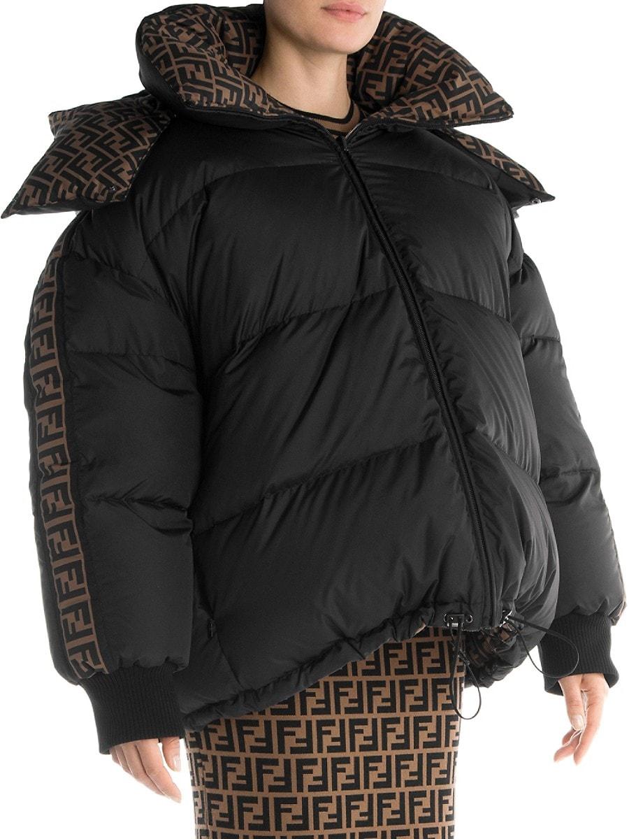 fendi logo reversible puffer jacket