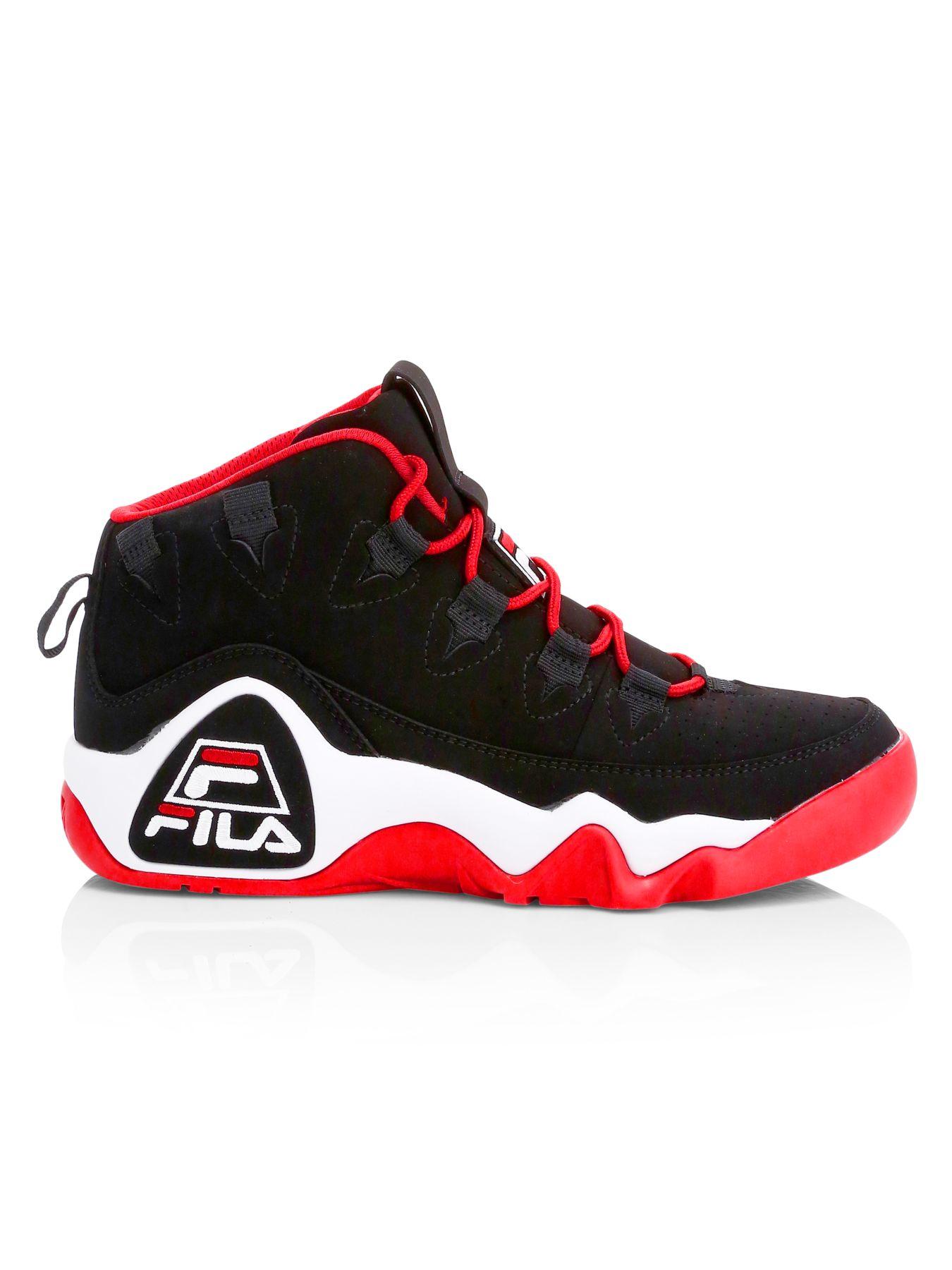 Fila Leather Grant Hill 1 Sneakers in Black for Men | Lyst