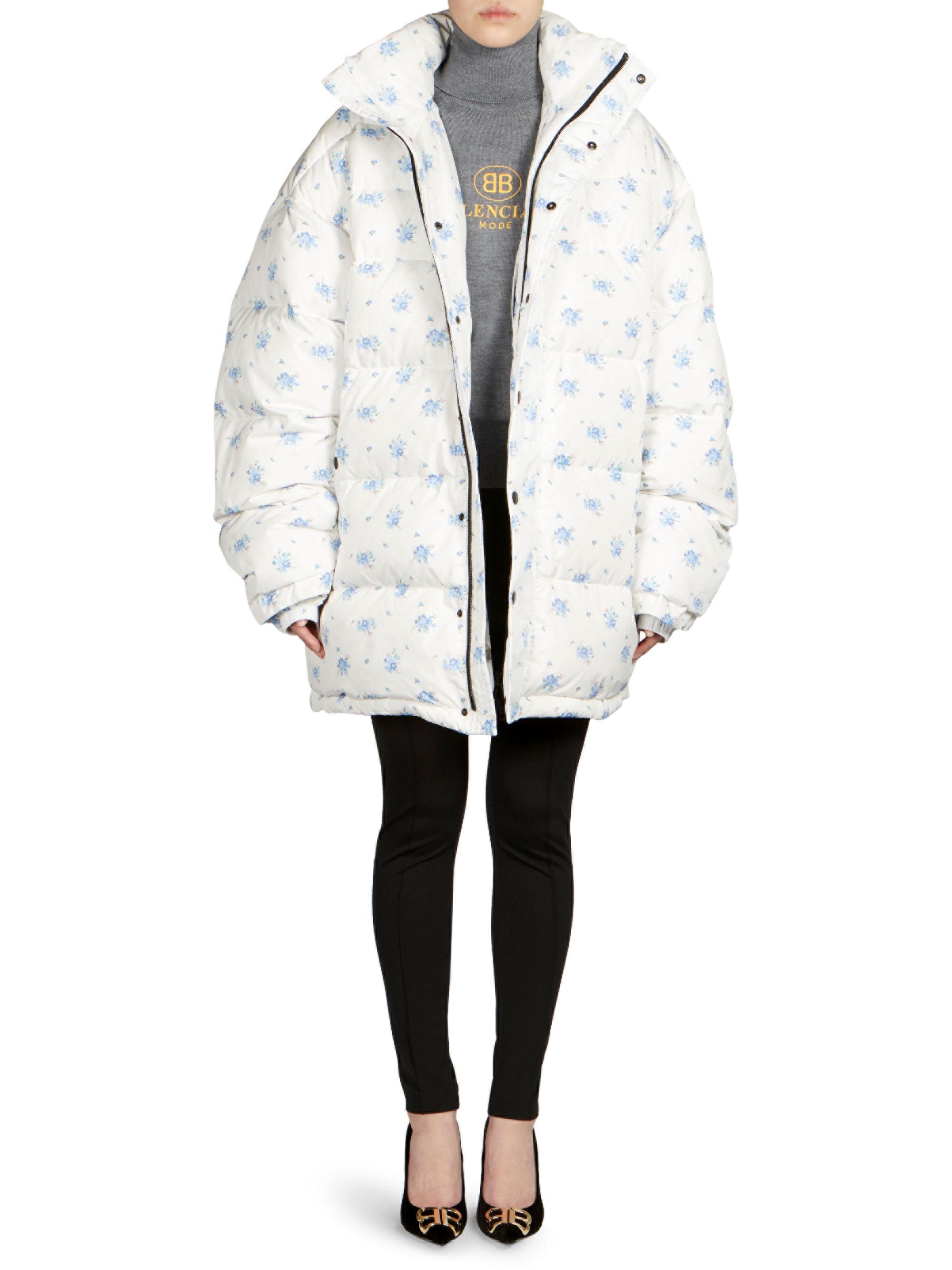 floral down coat