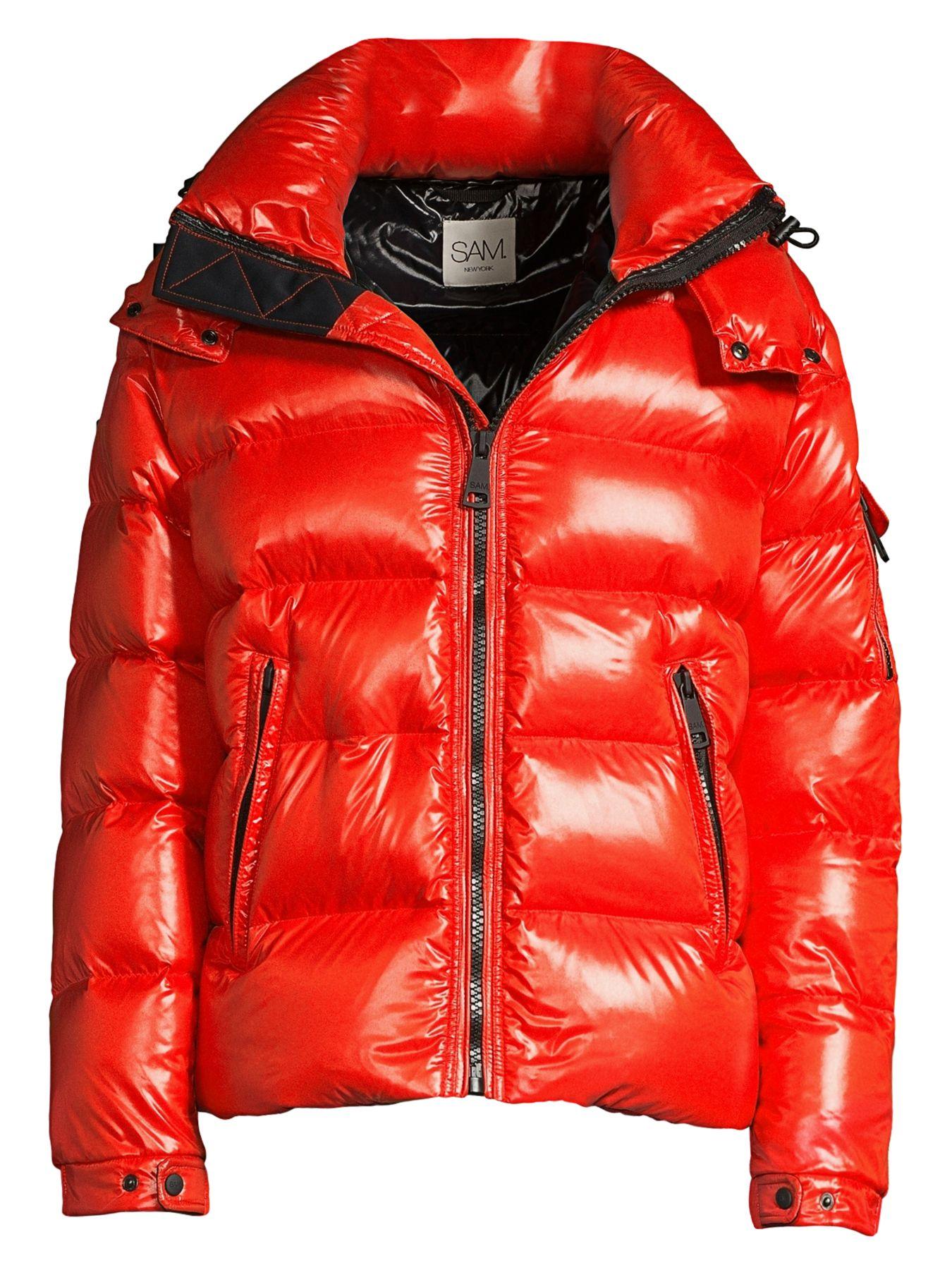 Sam. Synthetic Glacier Nylon Down Puffer Jacket in Red for Men - Lyst