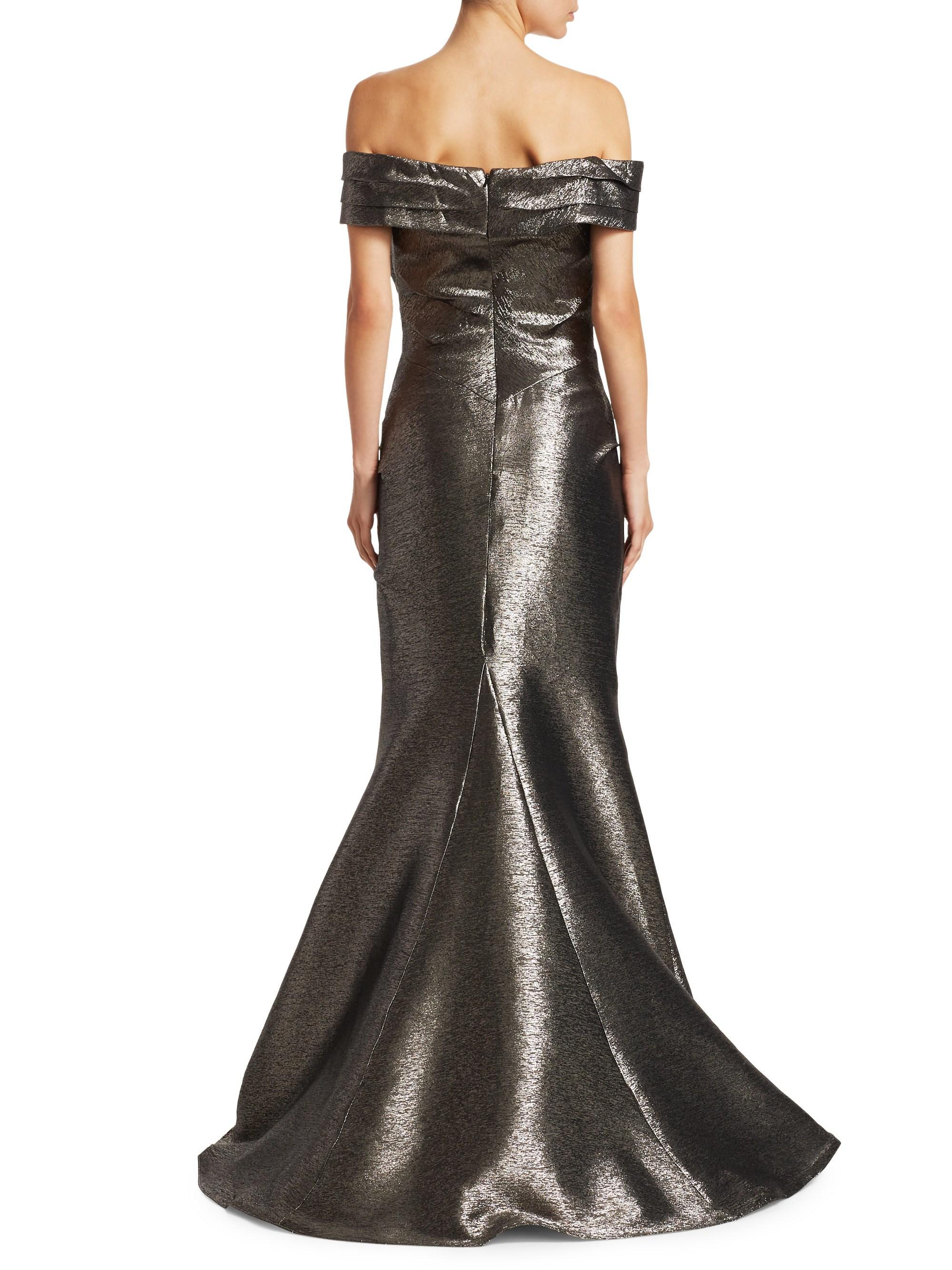 rene ruiz metallic gown