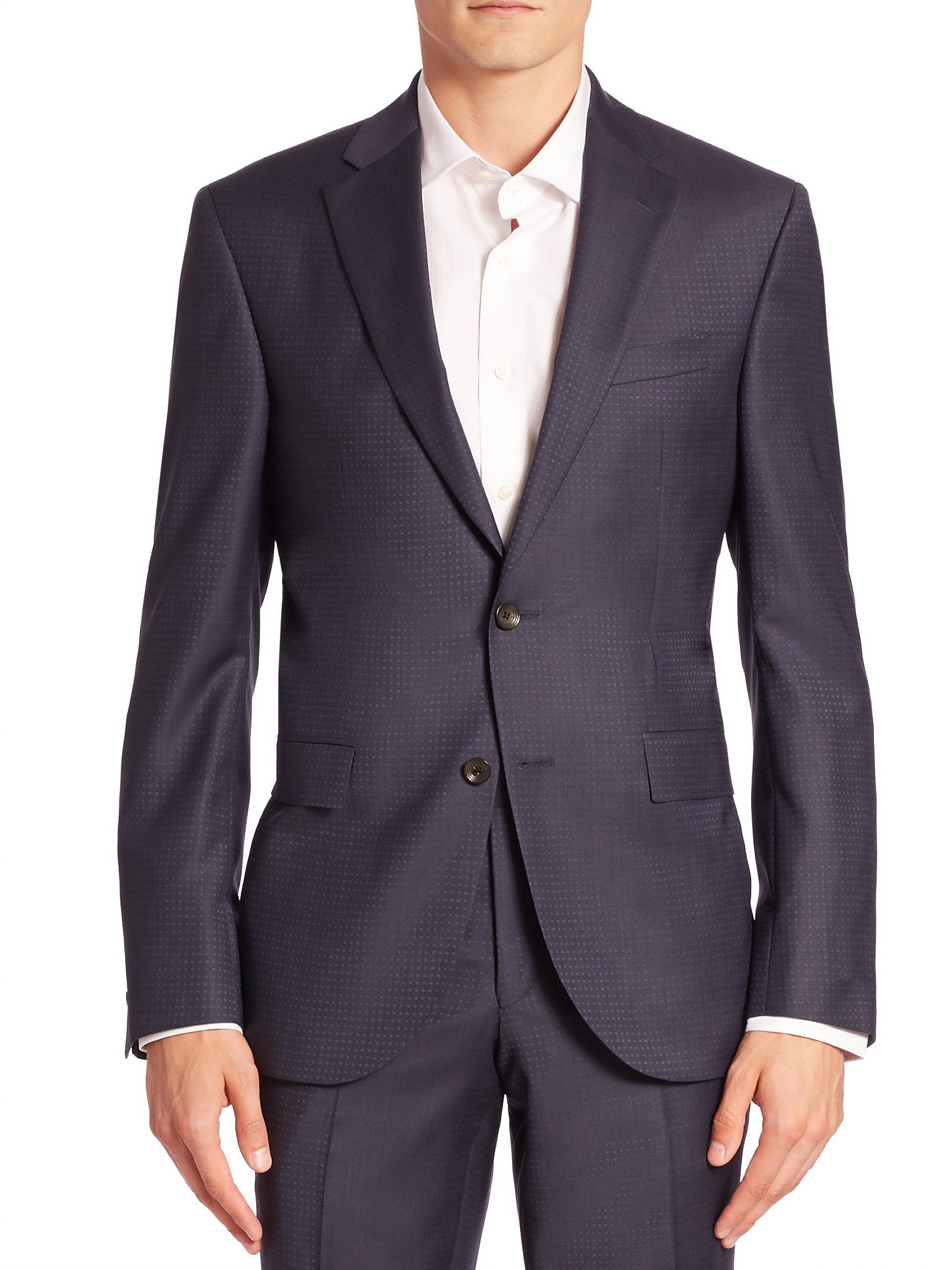 Lyst - Saks Fifth Avenue Modern Geometric Wool Suit Jacket in Blue for Men