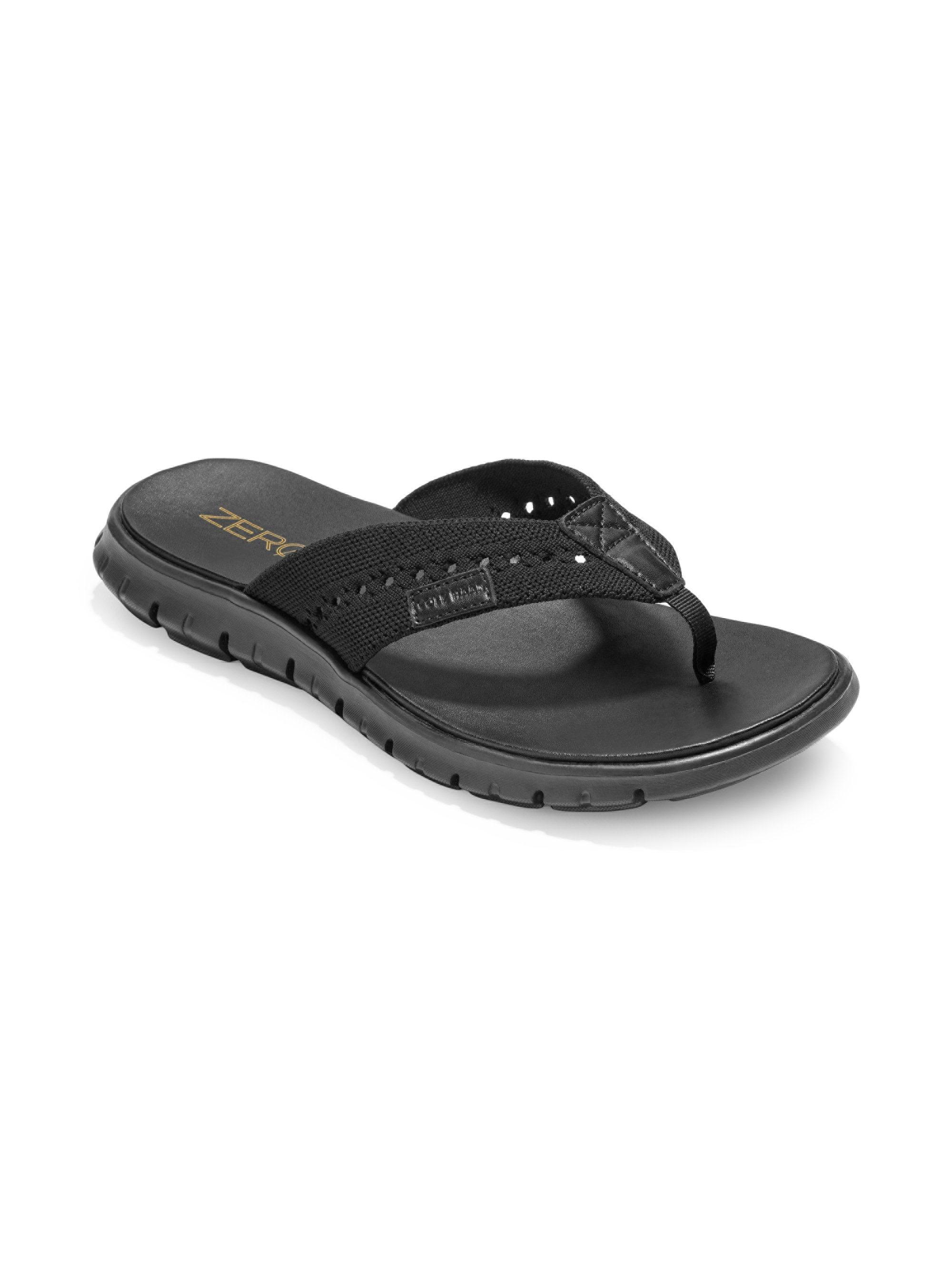 Cole Haan Zerogrand Knit Thong Sandals in Black for Men - Lyst