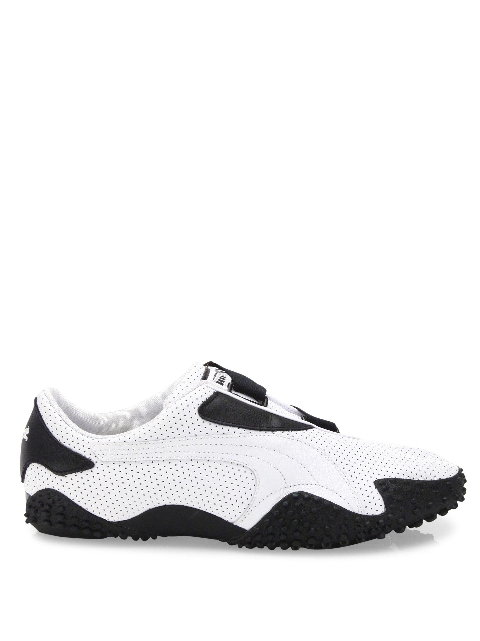 PUMA Mostro Perforated Leather Sneakers White for |