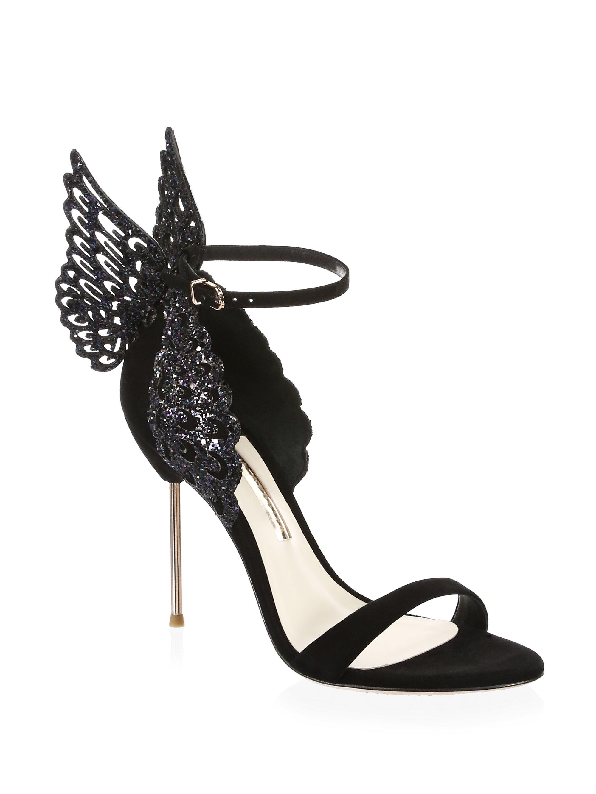 black sophia webster heels