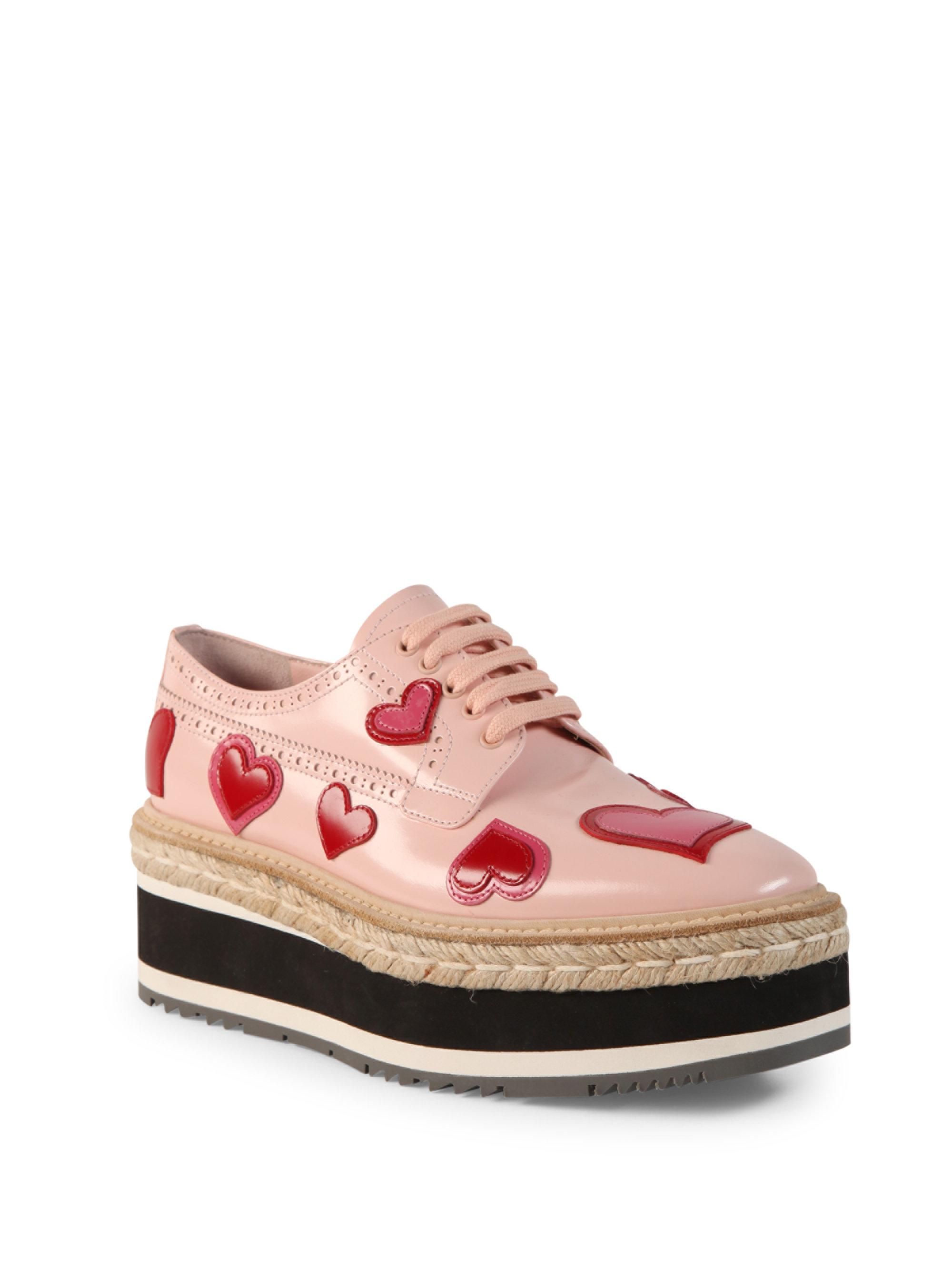 prada heart sneakers