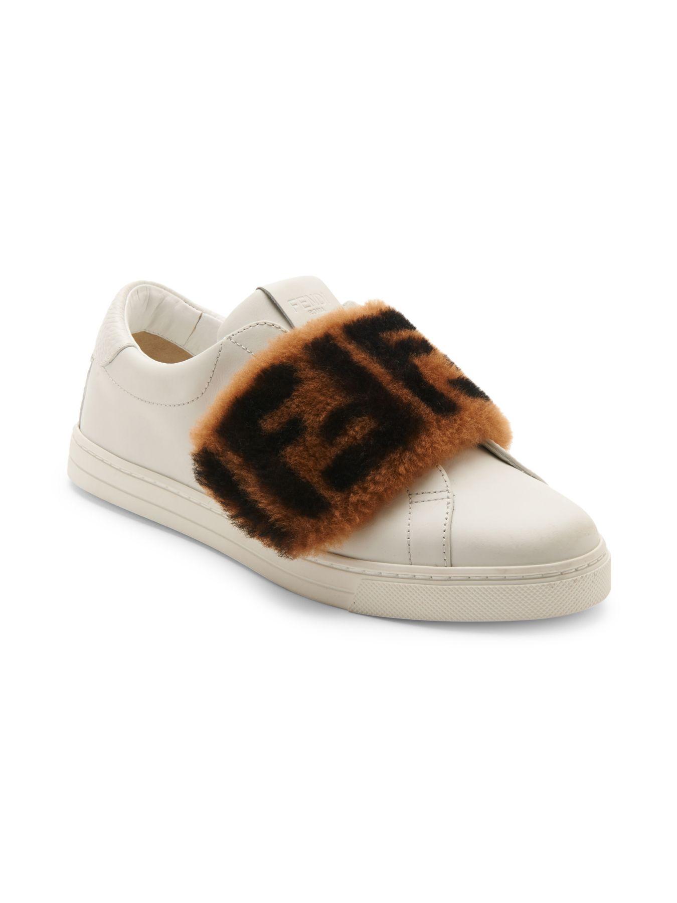 Fendi Shearling-trimmed Leather 