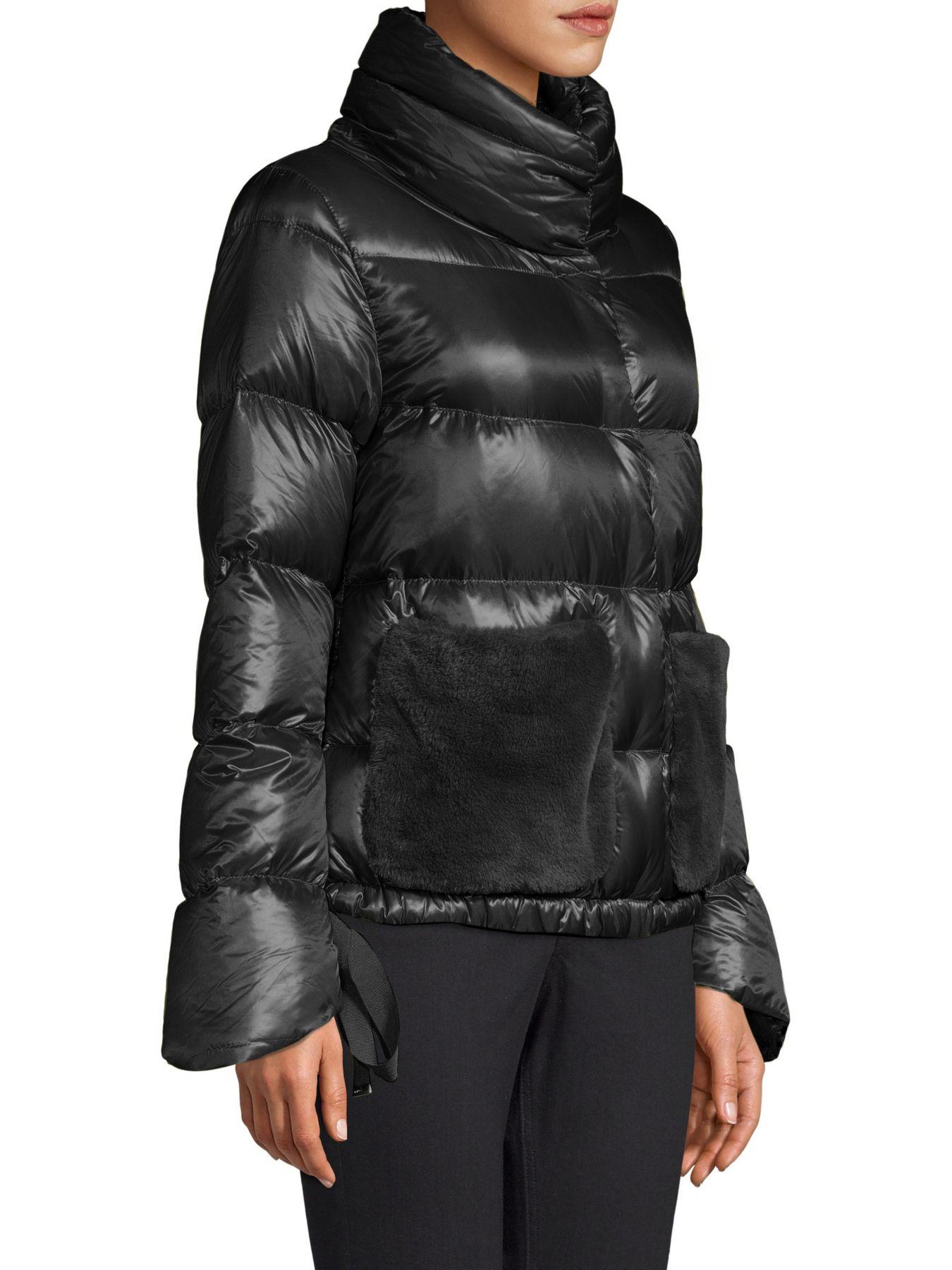 herno faux fur puffer jacket