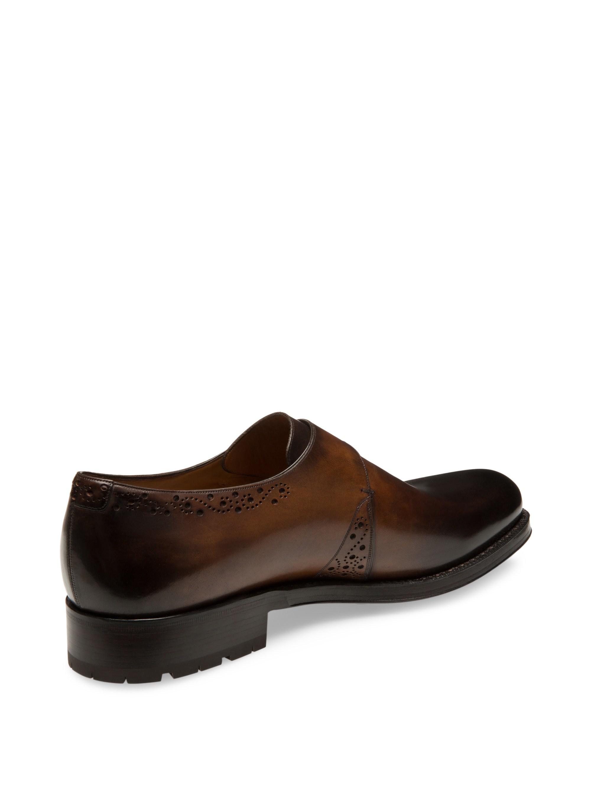Bally Luxor Monk Strap Dress Shoes in Brown for Men | Lyst