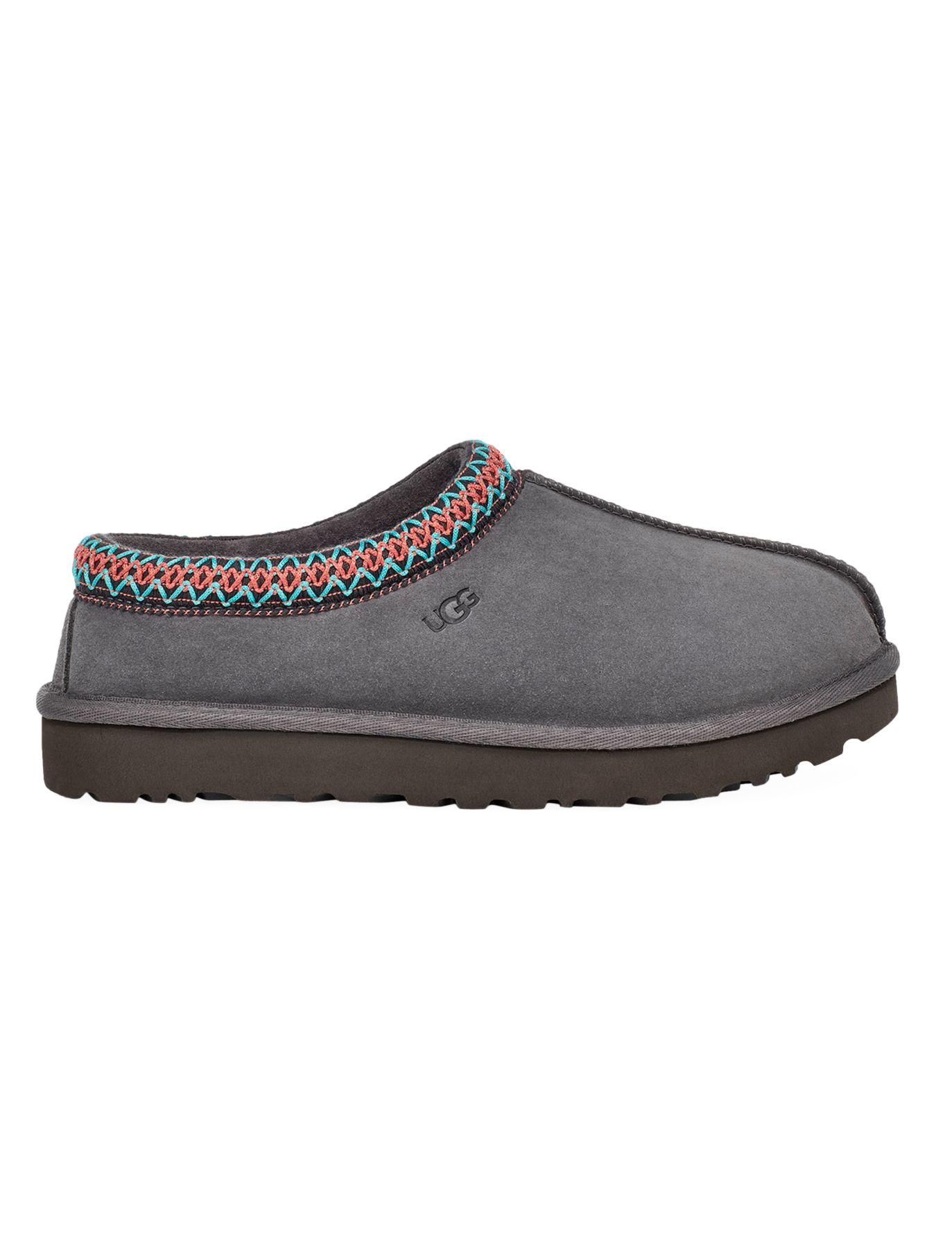 UGG Tasman Pure Suede Slippers in Dark Grey (Gray) Lyst