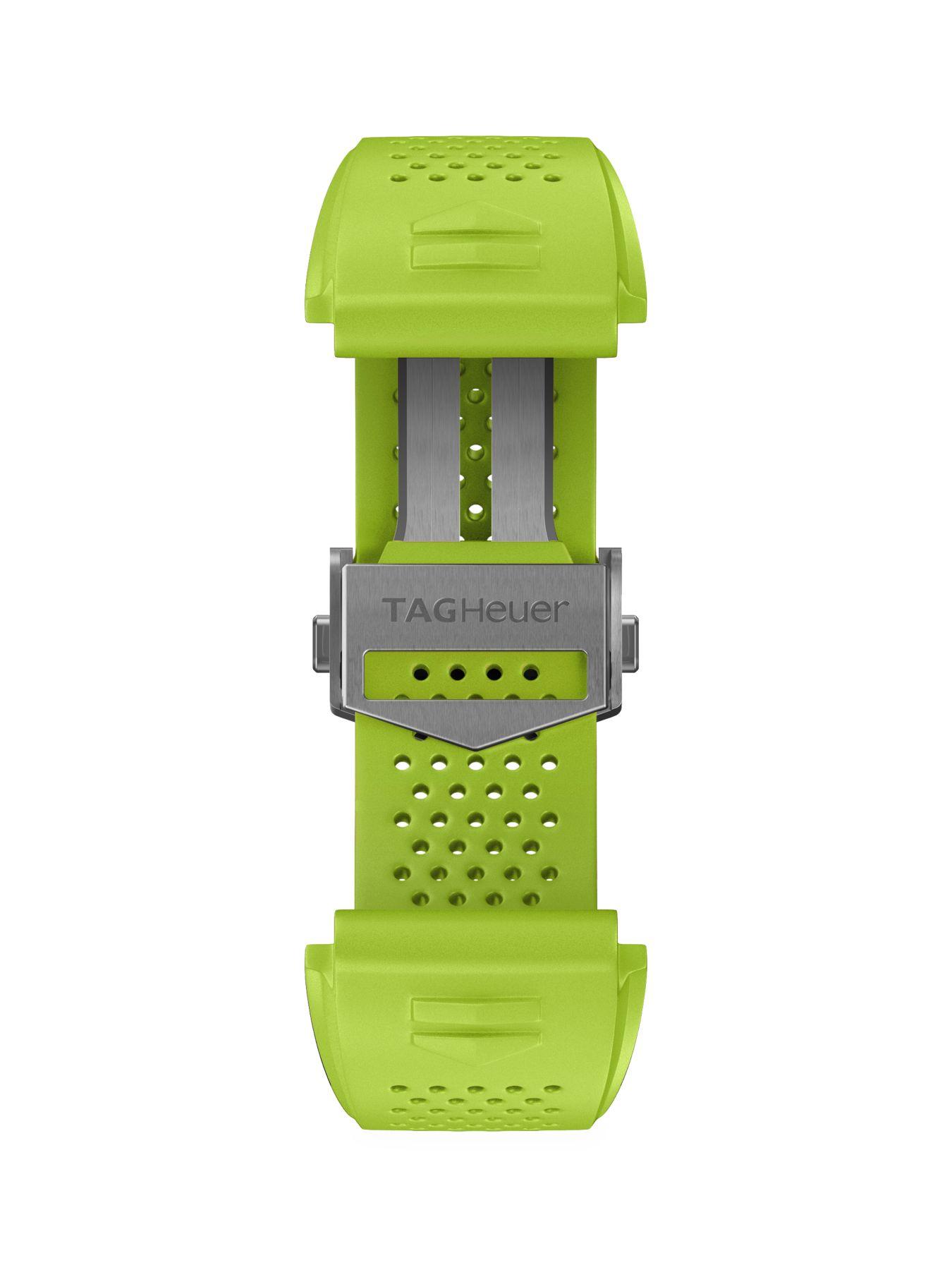 Tag Heuer Connected Lime Green Rubber Watch Band Lyst