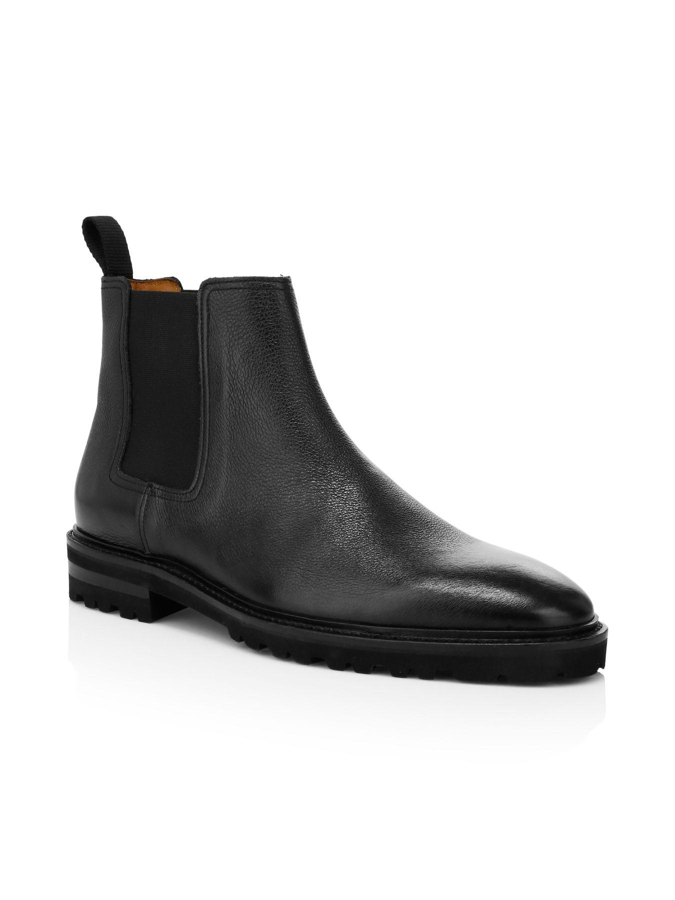 Aquatalia Leather Leighton Chelsea Boots in Black for Men - Lyst