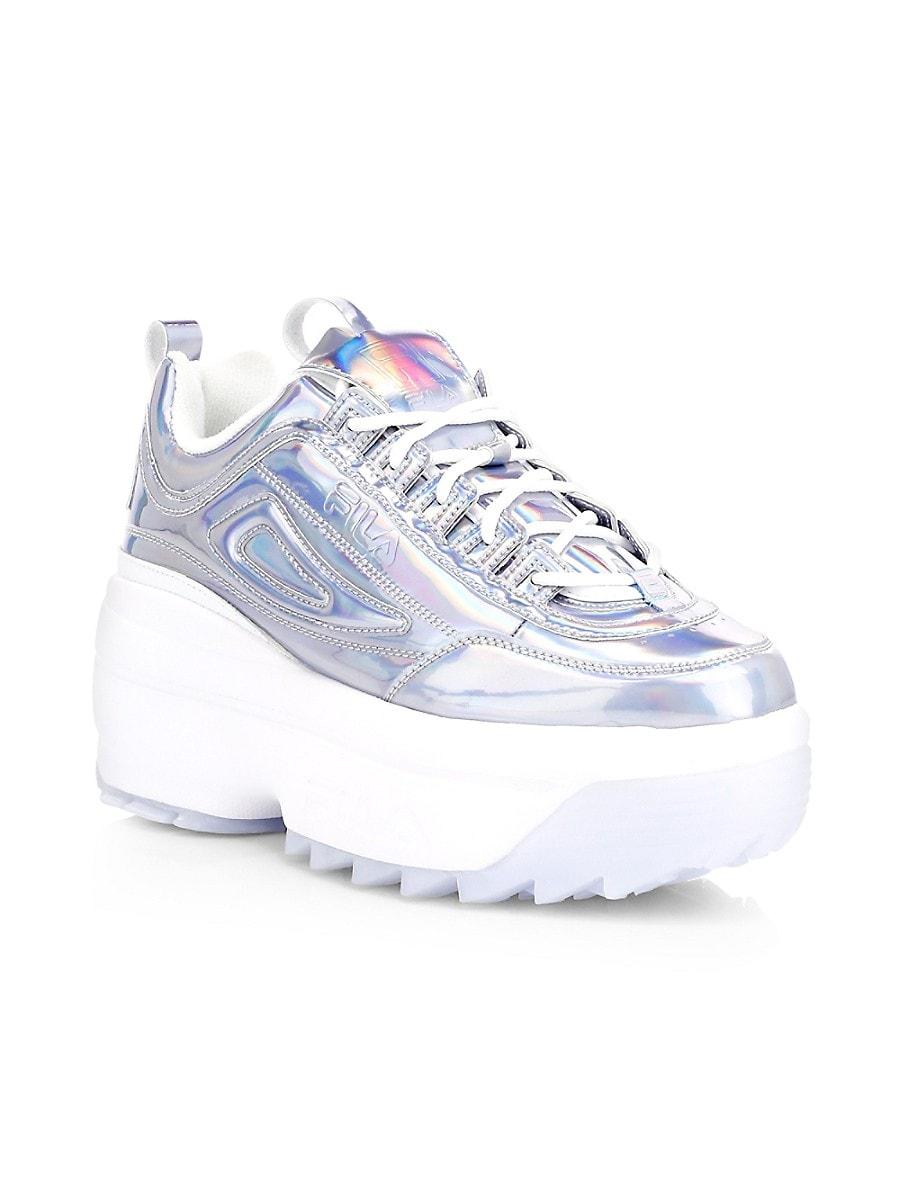 Fila Women's Disruptor Ii Iridescent Wedge Sneakers - Silver in Metallic -  Lyst