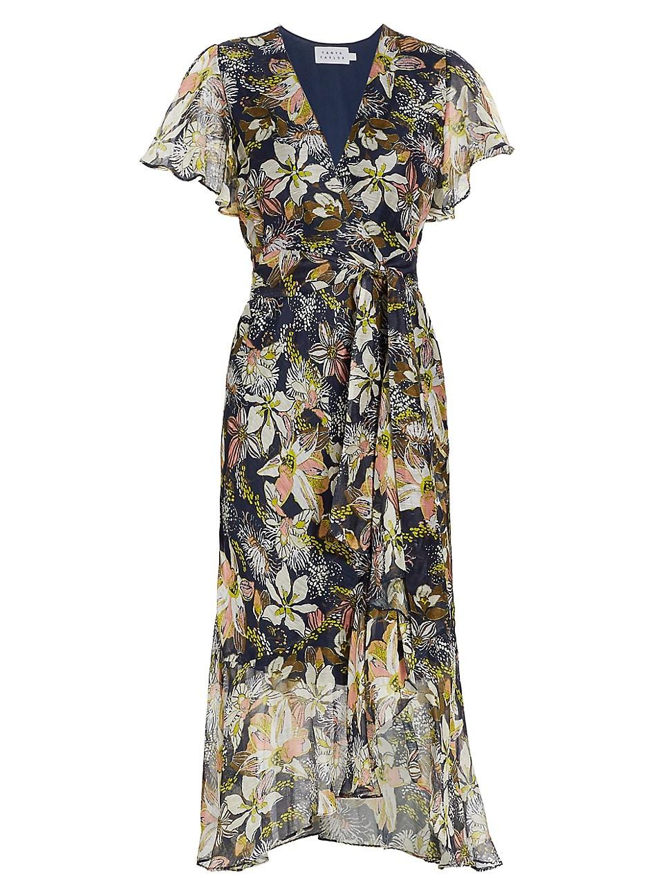 Tanya Taylor Blaire Floral Wrap Midi-dress | Lyst