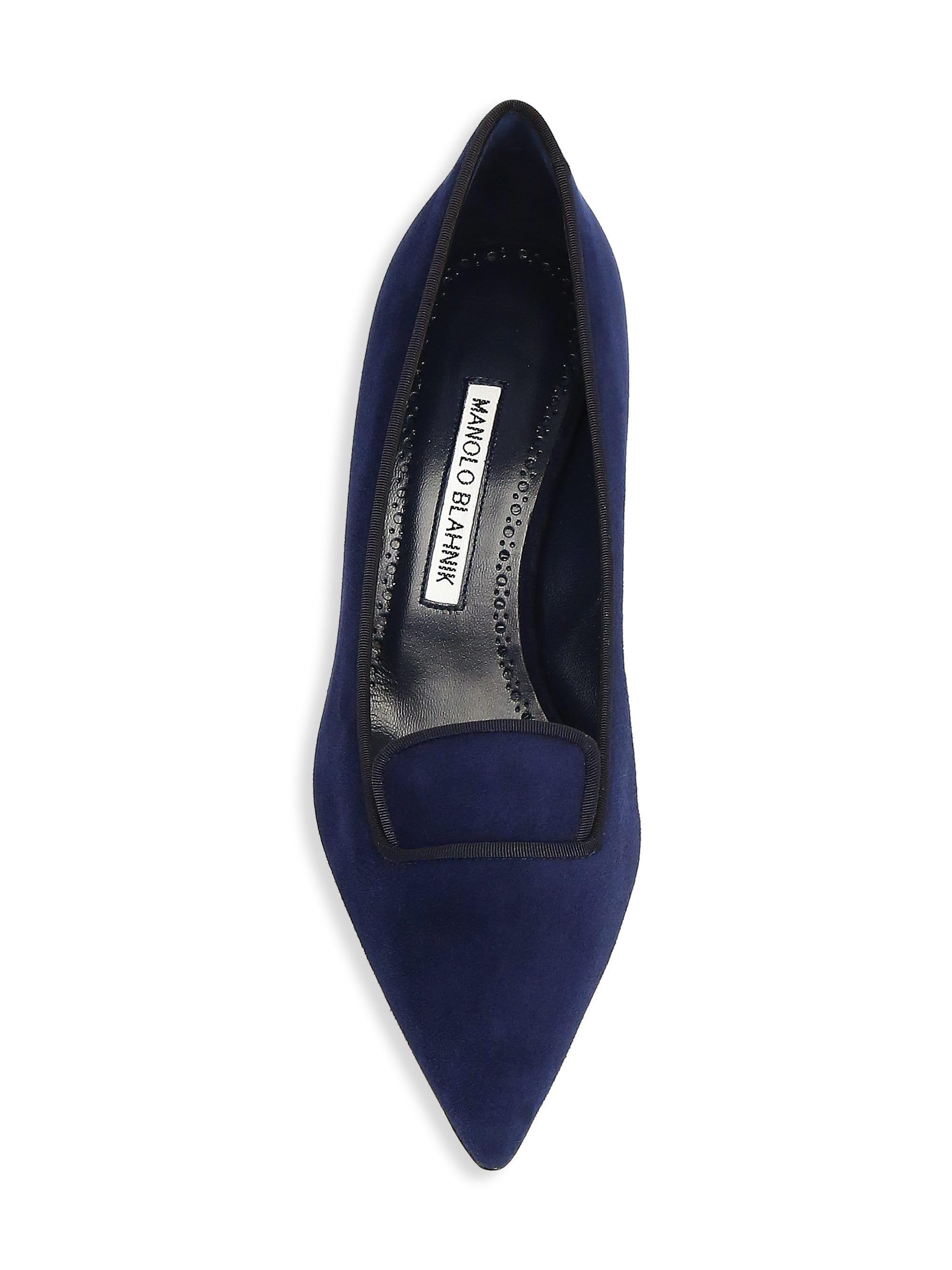 manolo blahnik navy