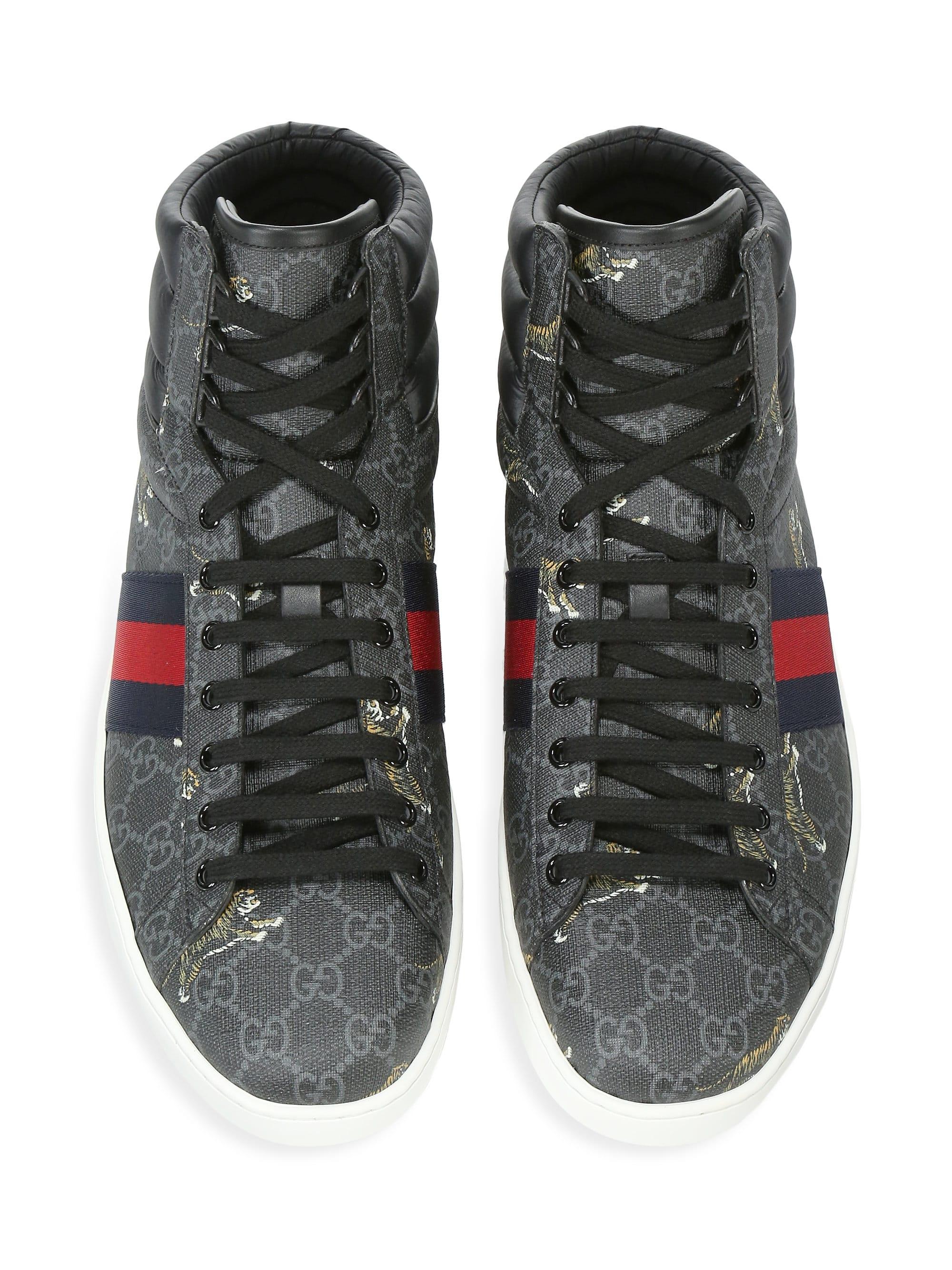 gucci tiger print shoes