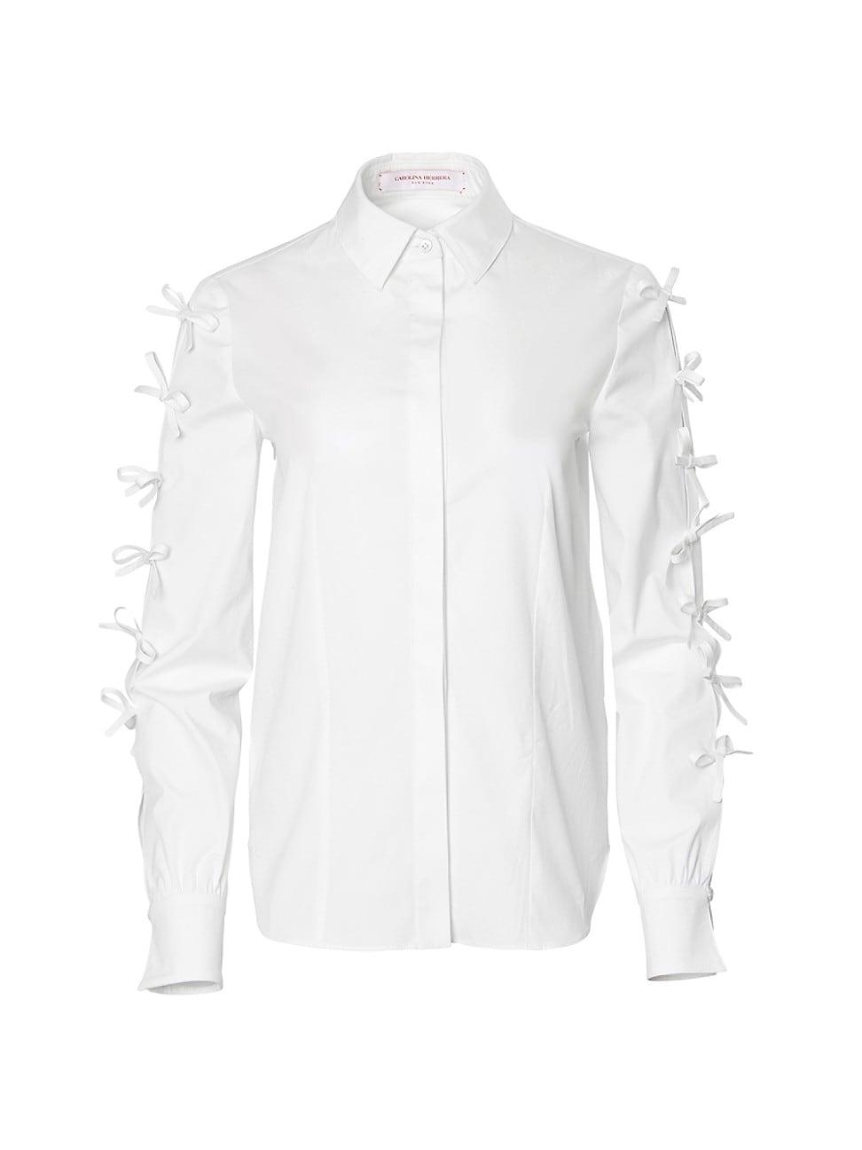 Carolina Herrera Bow-detailed Shirt in White | Lyst
