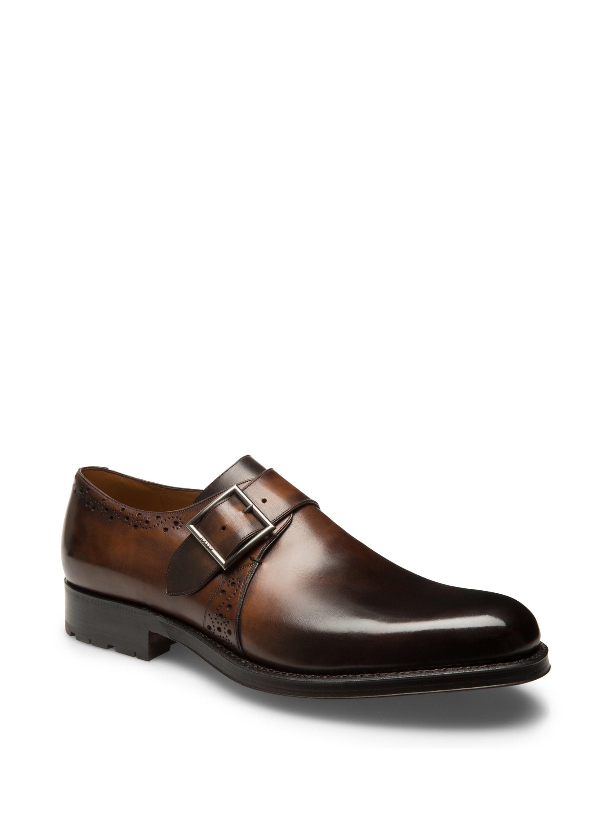 bally double monk strap shoes