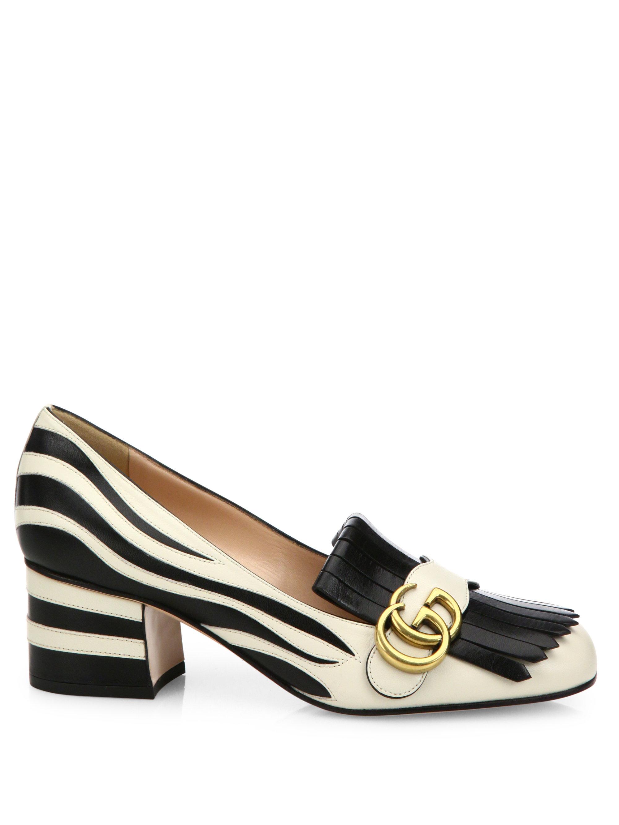 gucci zebra heels