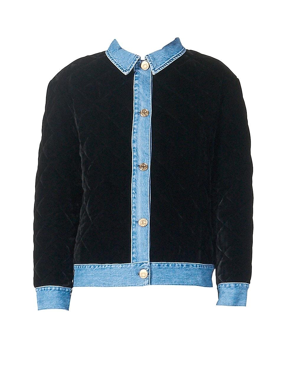 black velvet denim jacket