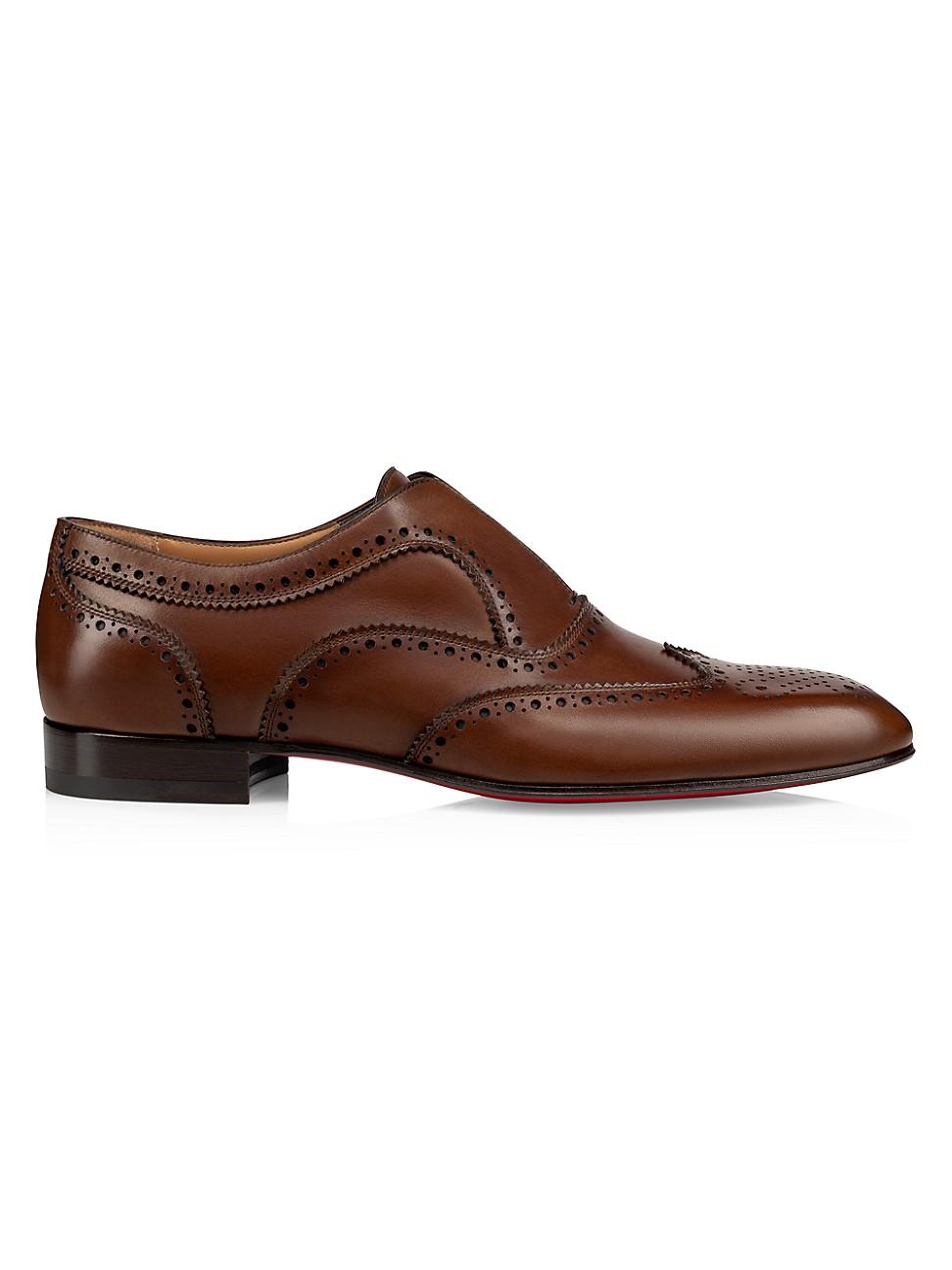 Leather Wingtip Oxford Flats 