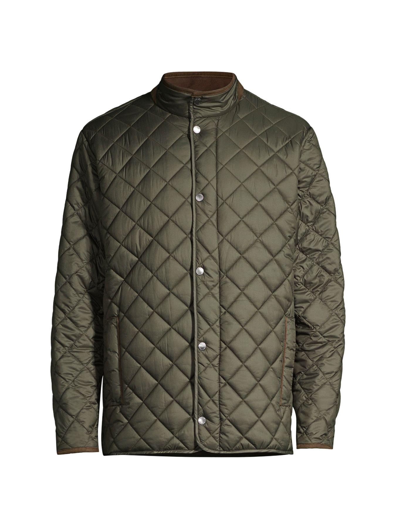 Peter Millar Synthetic Suffolk Quilted Travel Jacket in Olive (Green ...