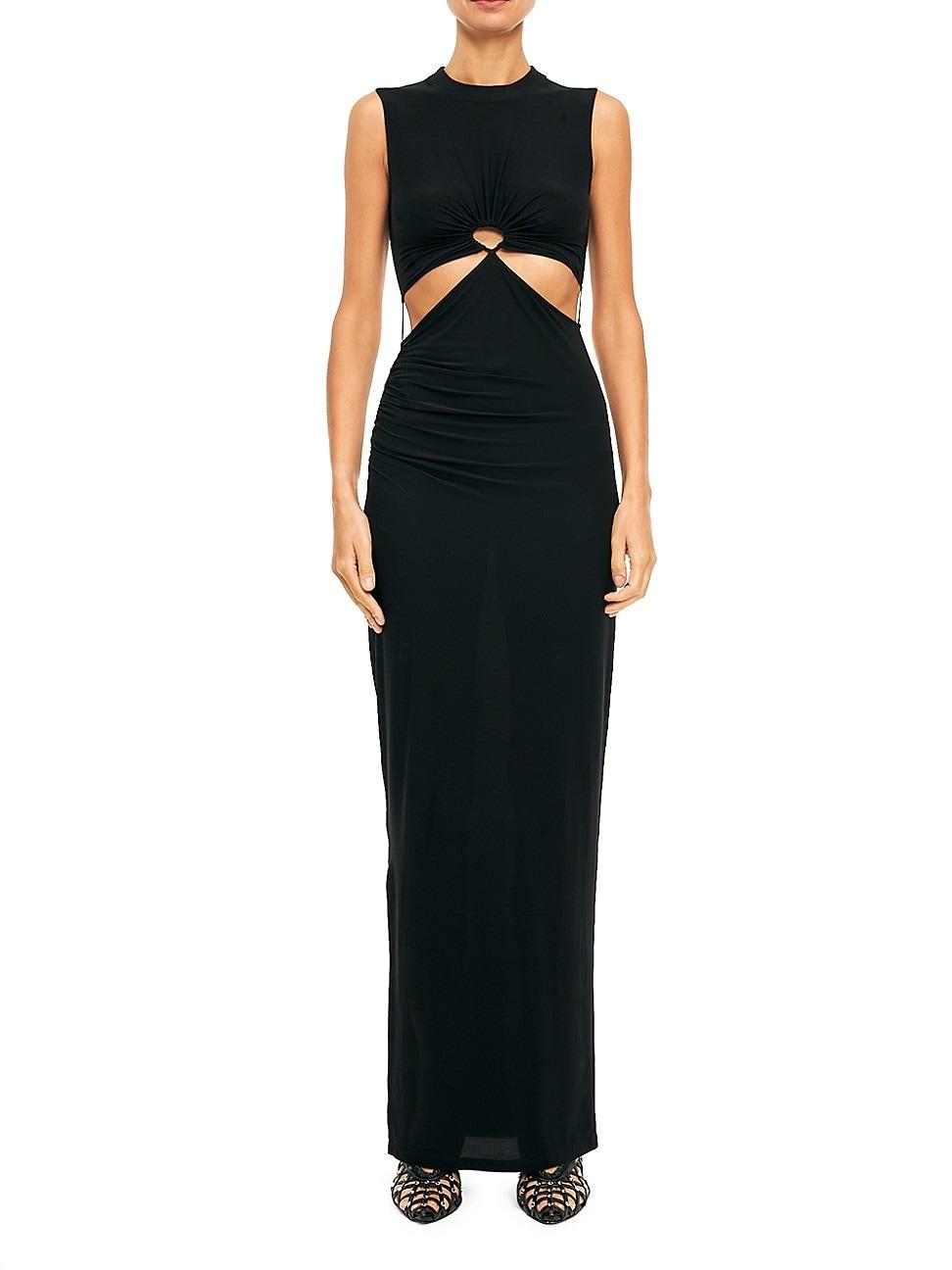 Nensi Dojaka Cut-out Maxi Dress in Black | Lyst