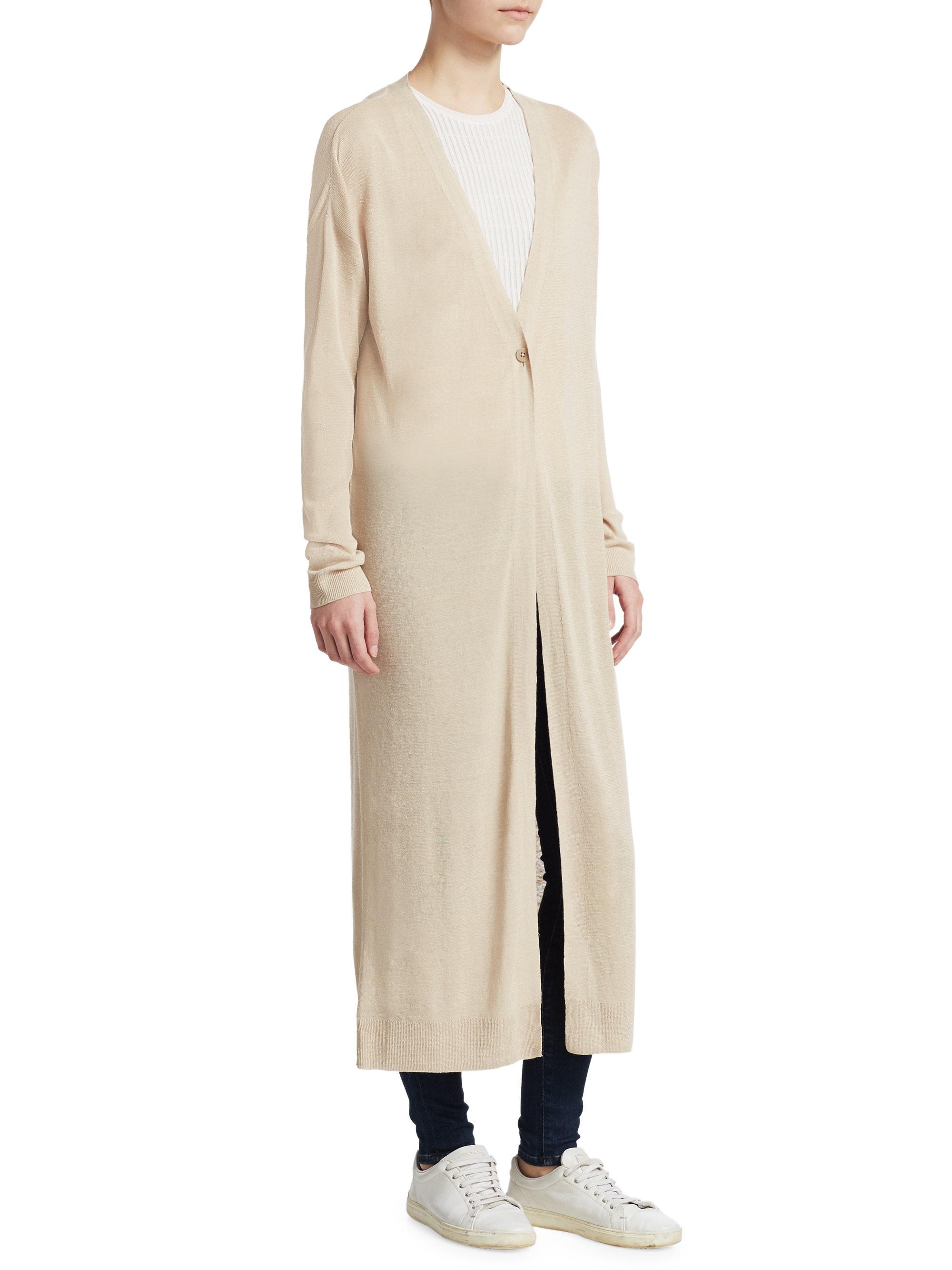 theory linen cardigan