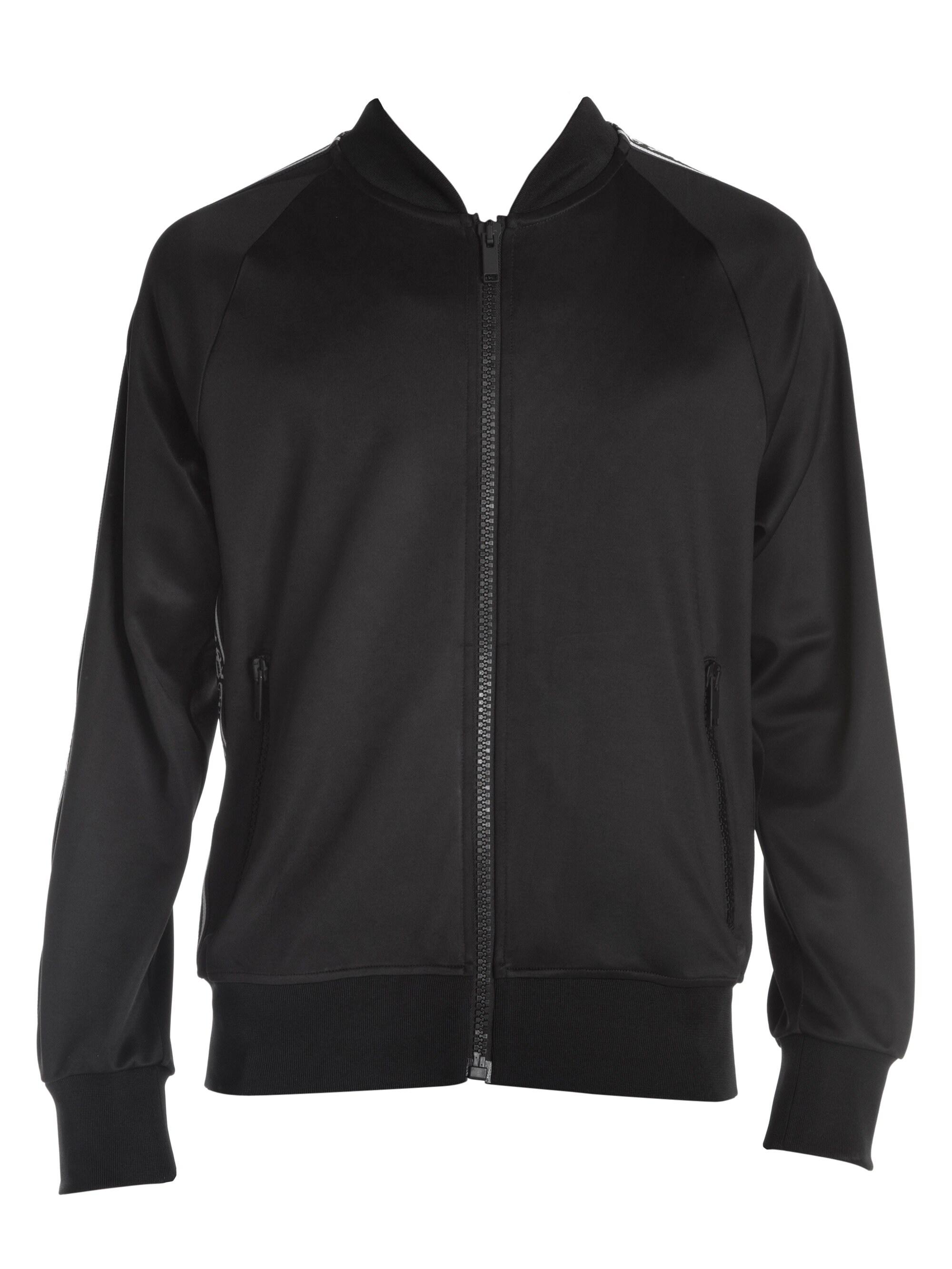 Palm Angels Men's Sleek Varsity Track Jacket - Black Silver in Black for Men - Lyst