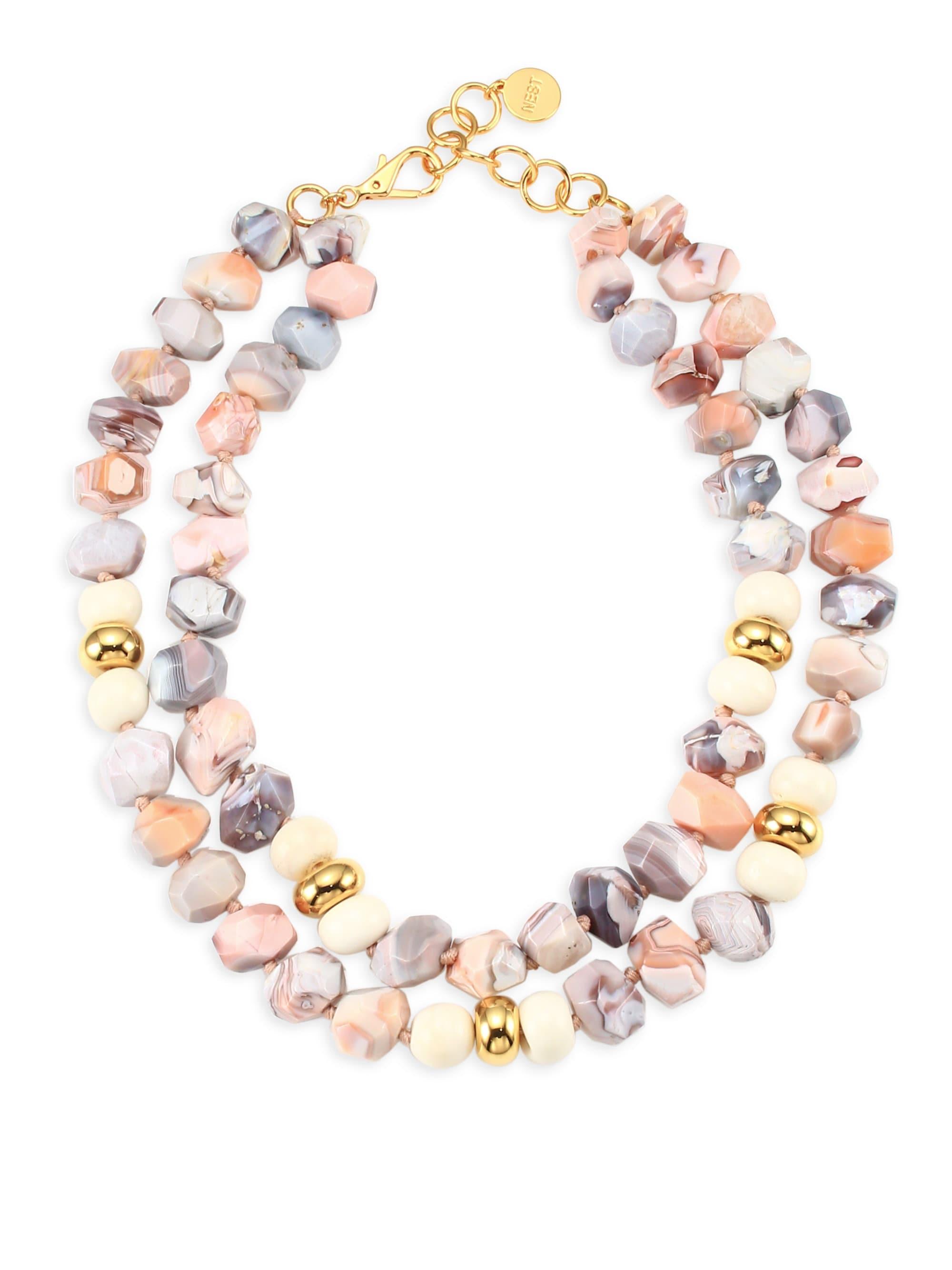 Botswana agate necklace gemstone necklace statement necklace charming necklace
