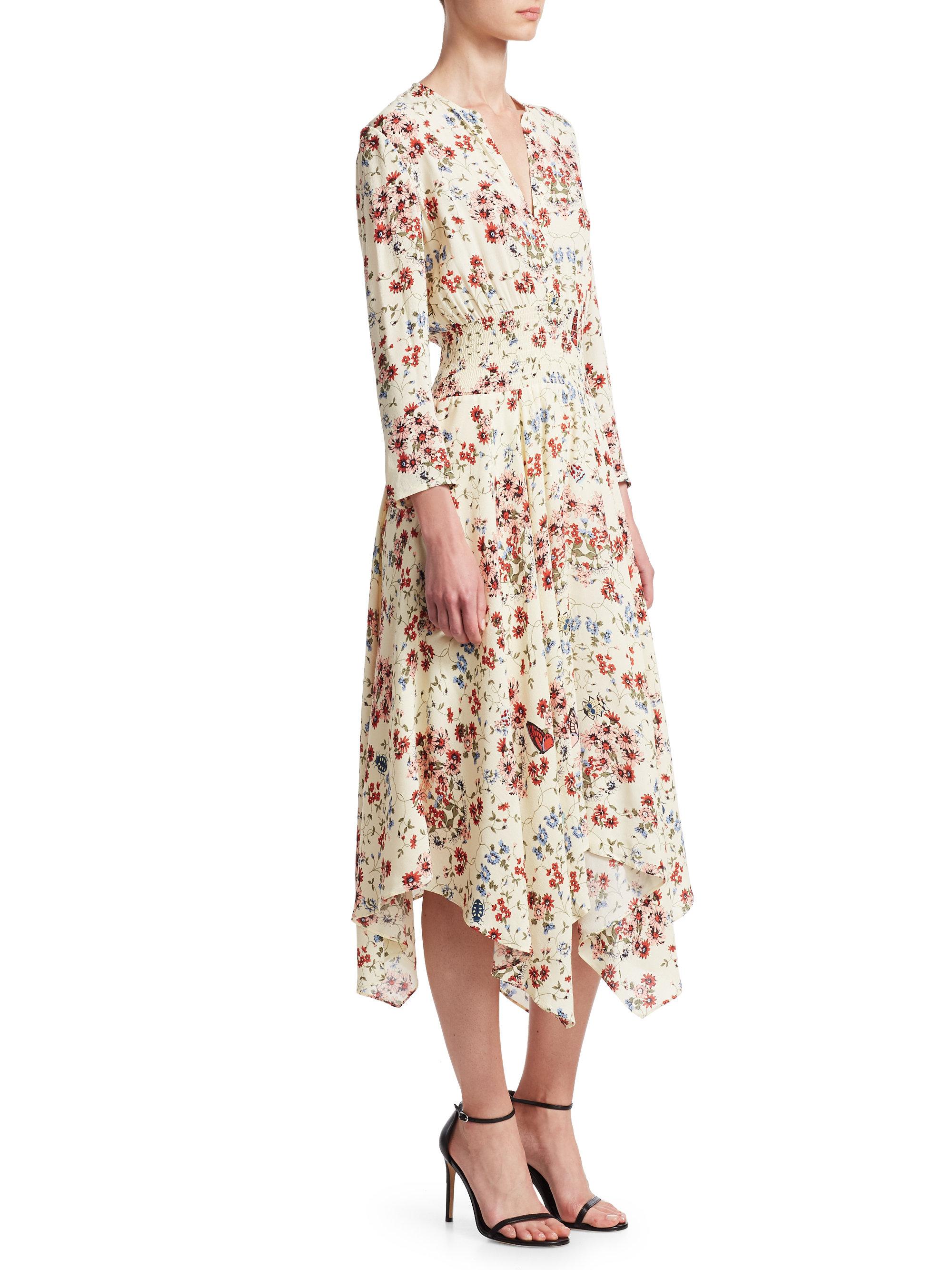 handkerchief midi dress