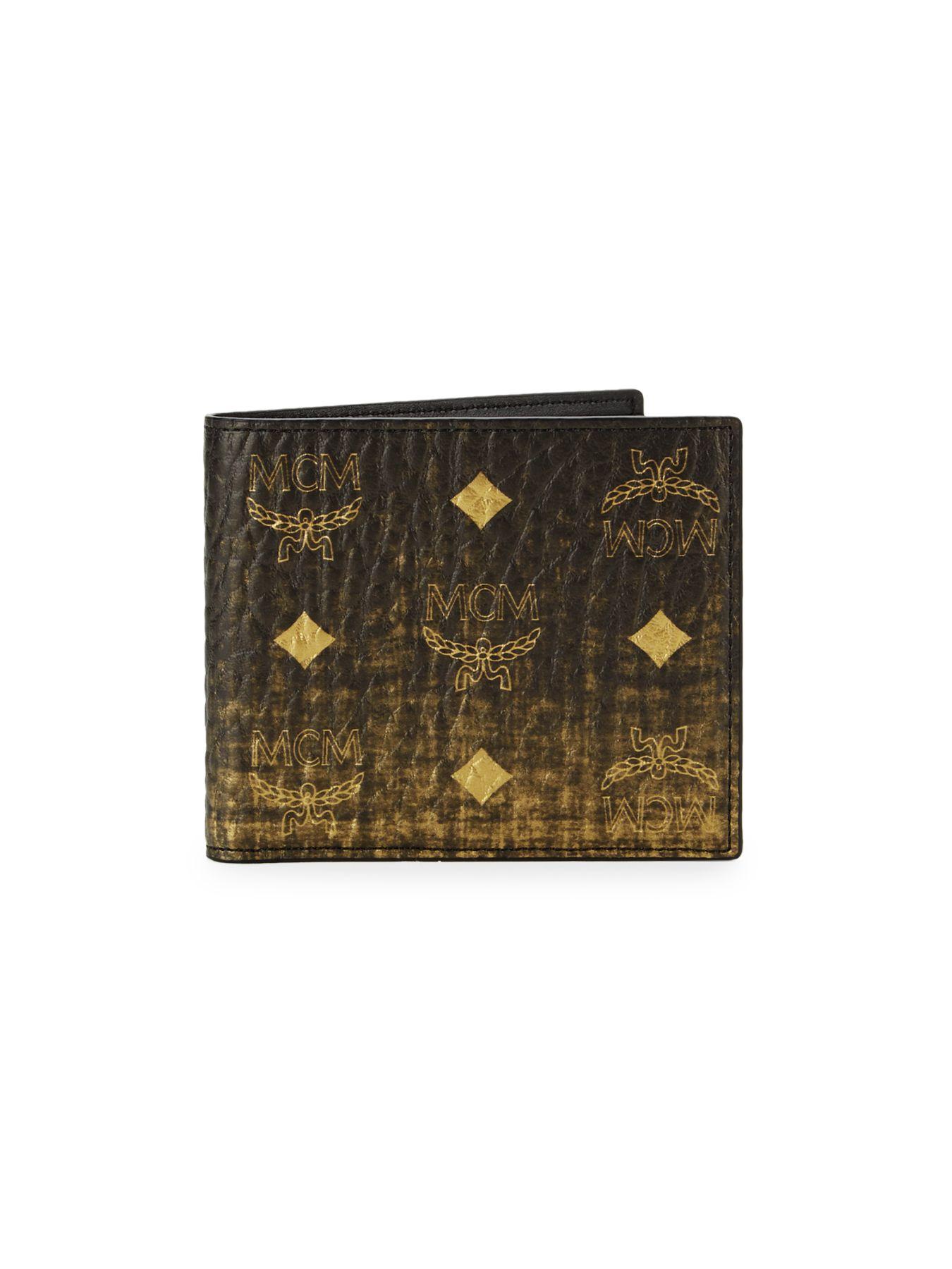 mcm gold wallet