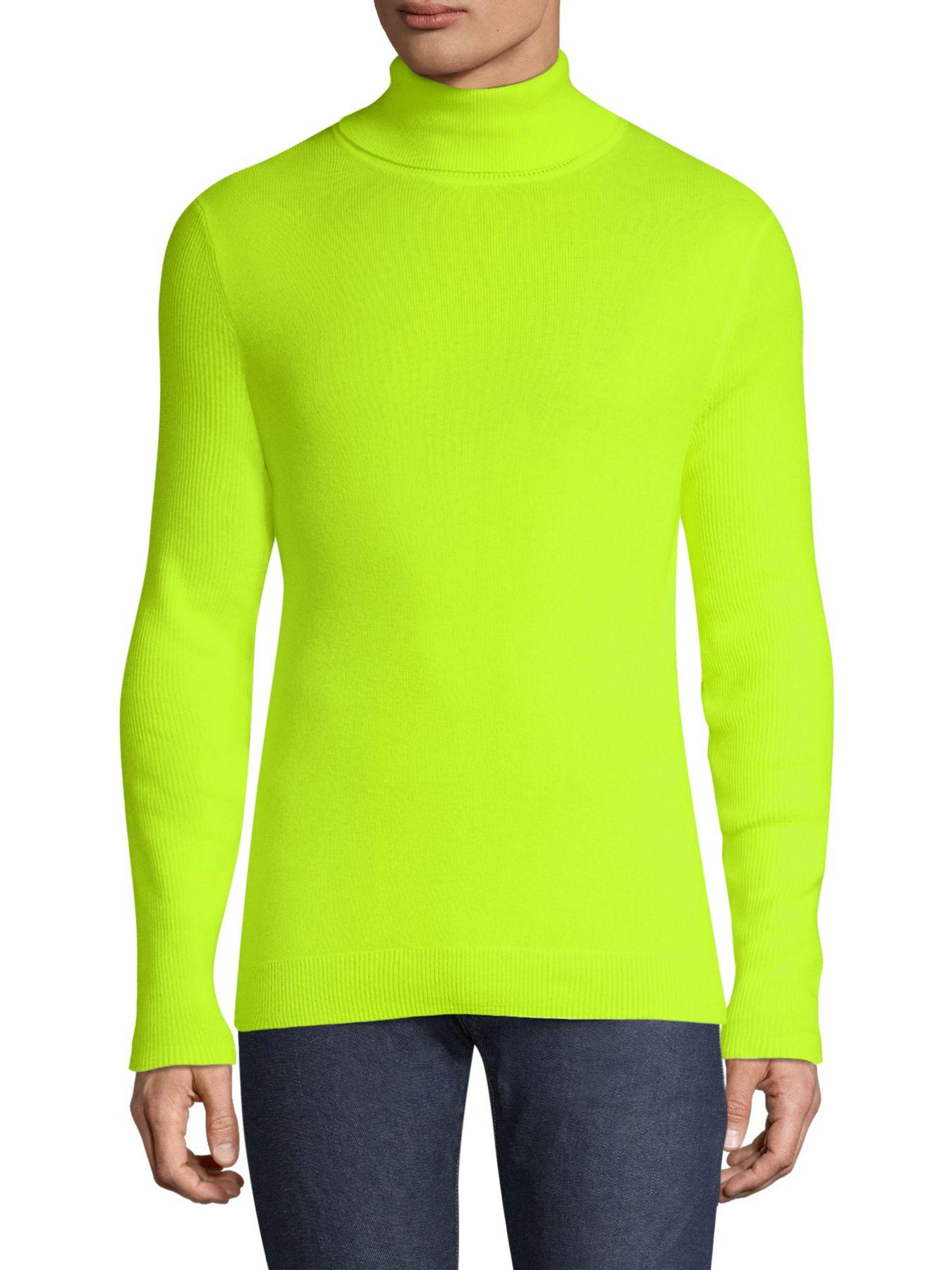 mens neon turtleneck