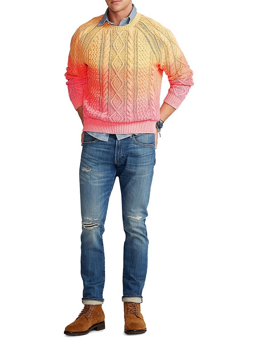 Polo Ralph Lauren Cotton Aran Knit Ombré Sweater for Men | Lyst