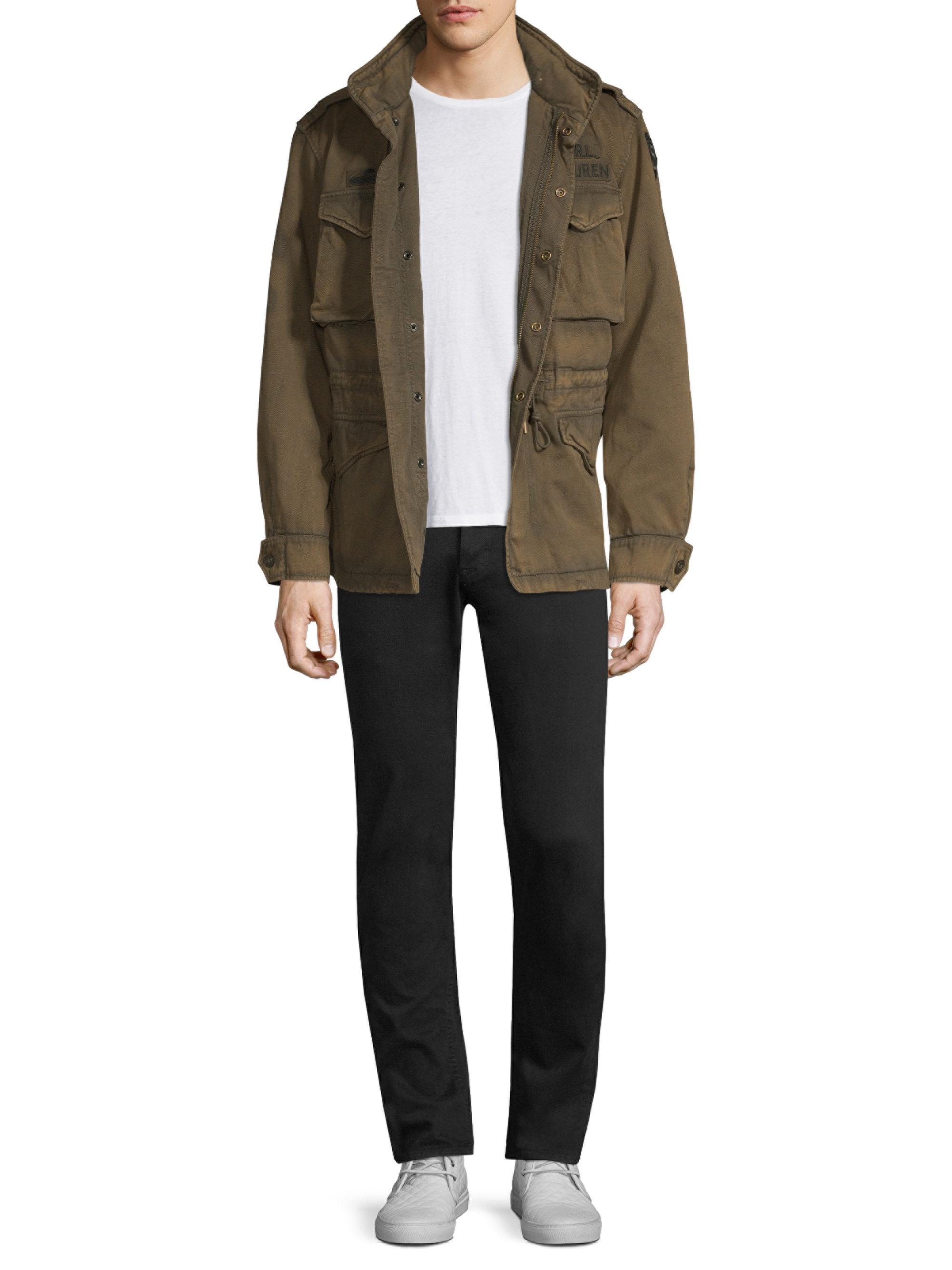 Polo Ralph Lauren Cotton Distressed Military Field Jacket for Men Lyst