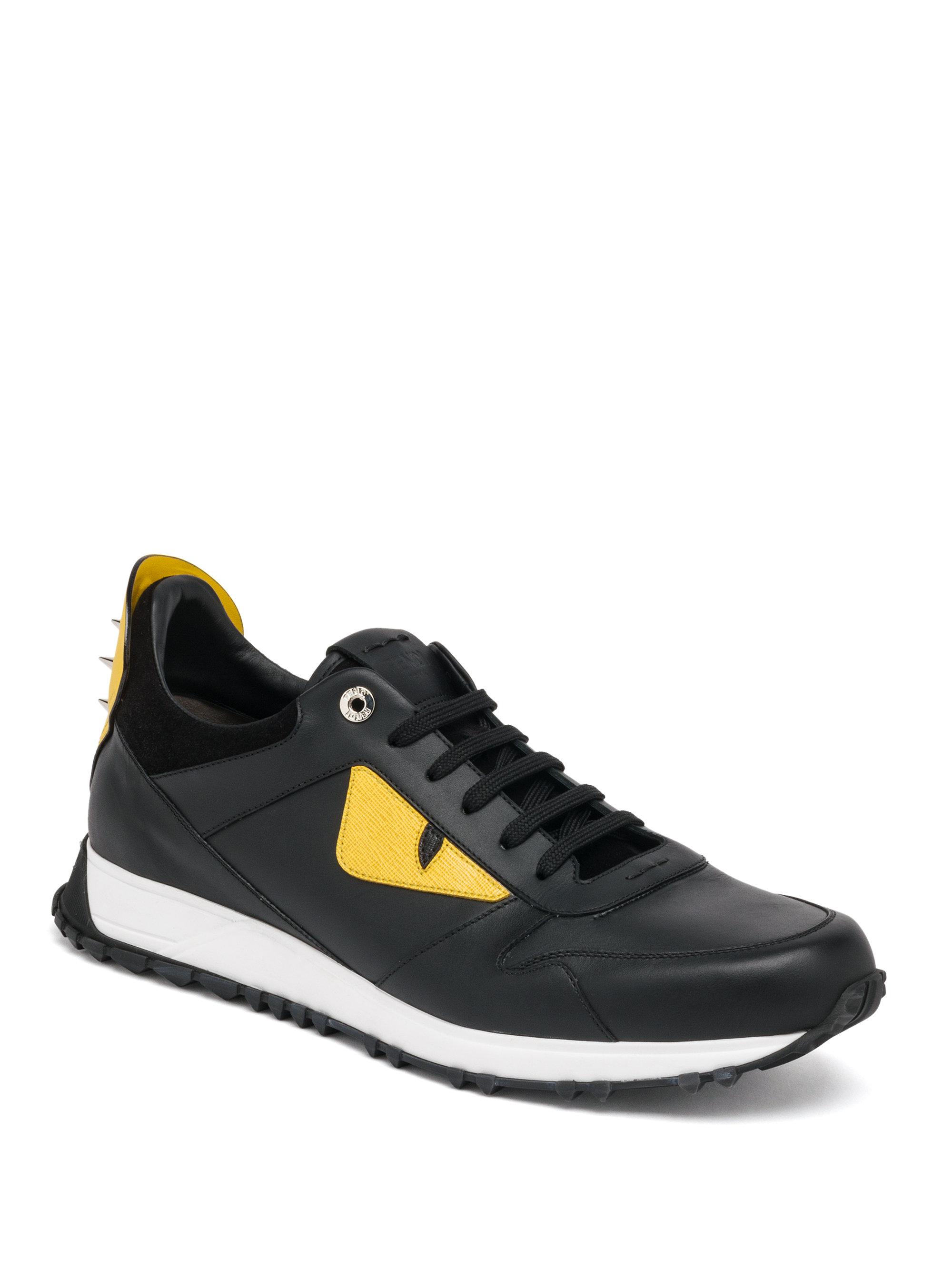 fendi black and yellow shoes